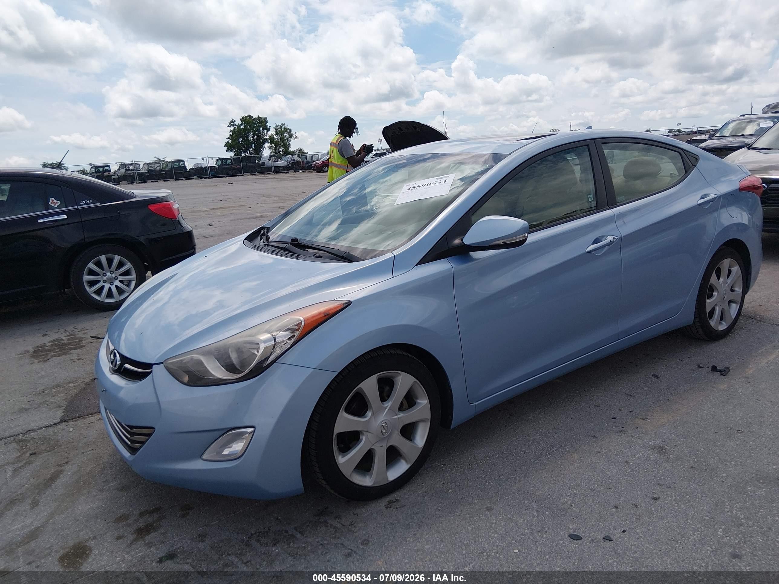 2011 Hyundai Elantra Limited (ulsan Plant) Light Blue vin: KMHDH4AE3BU137887