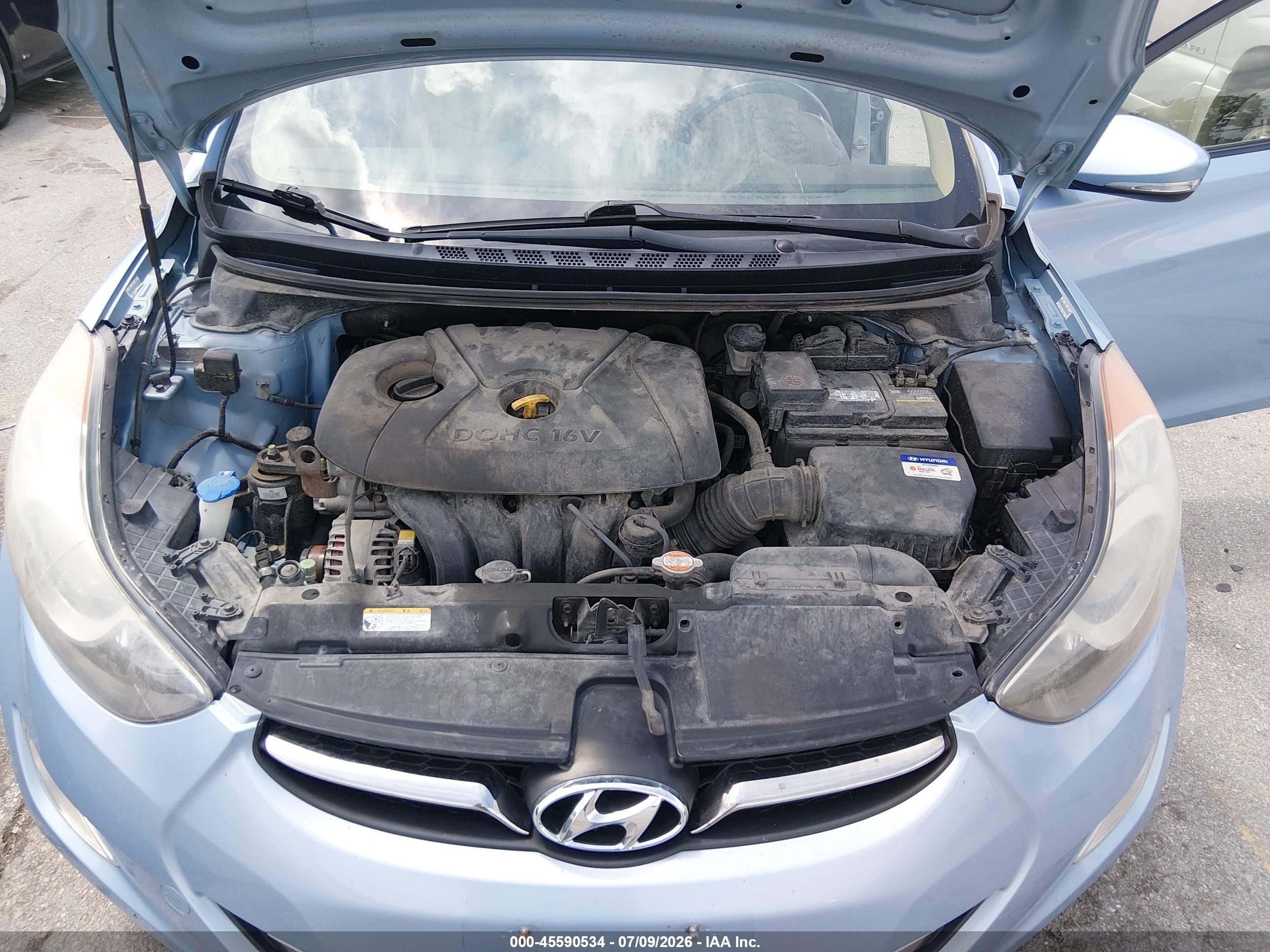 2011 Hyundai Elantra Limited (ulsan Plant) Light Blue vin: KMHDH4AE3BU137887