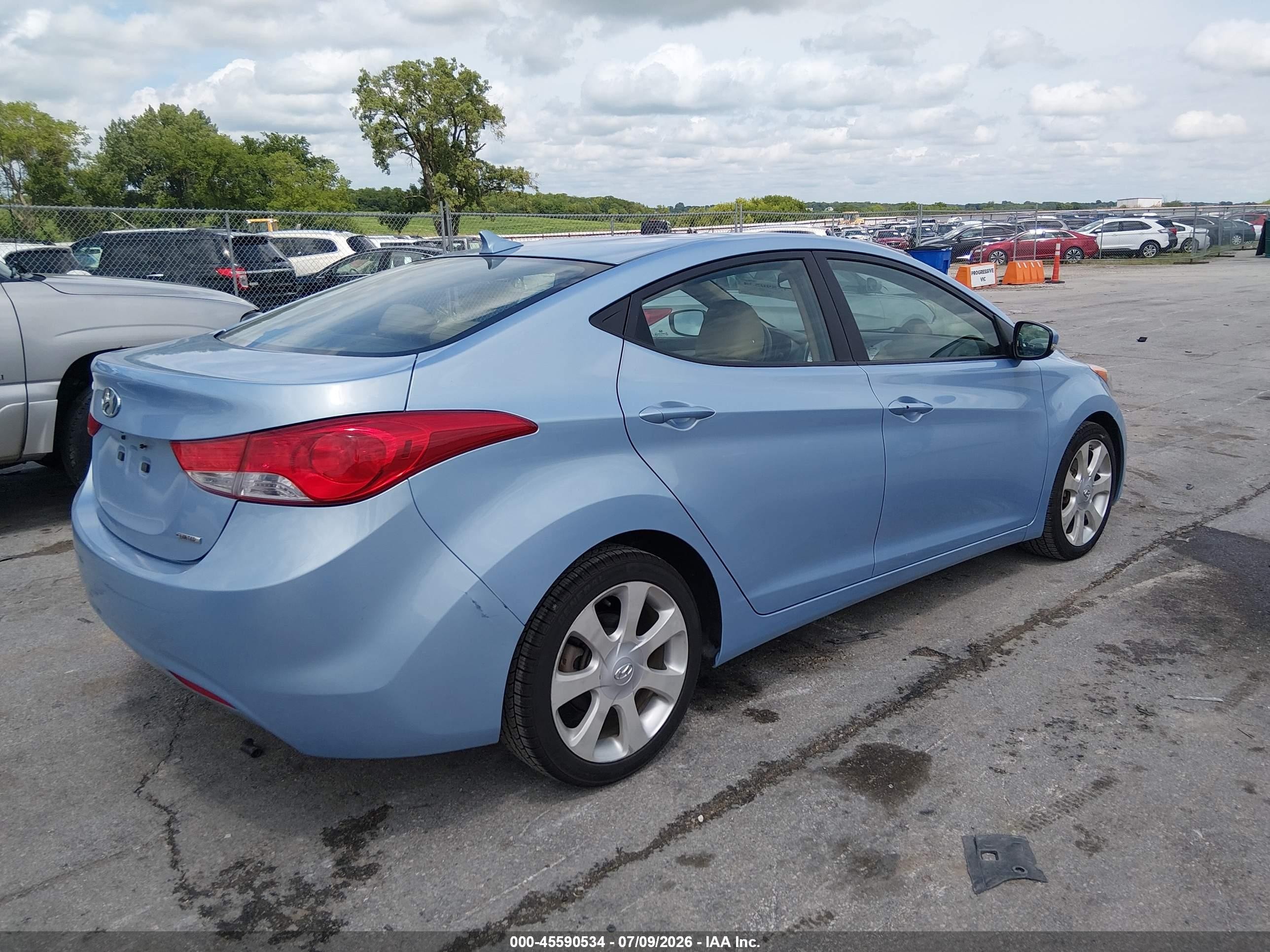 2011 Hyundai Elantra Limited (ulsan Plant) Light Blue vin: KMHDH4AE3BU137887