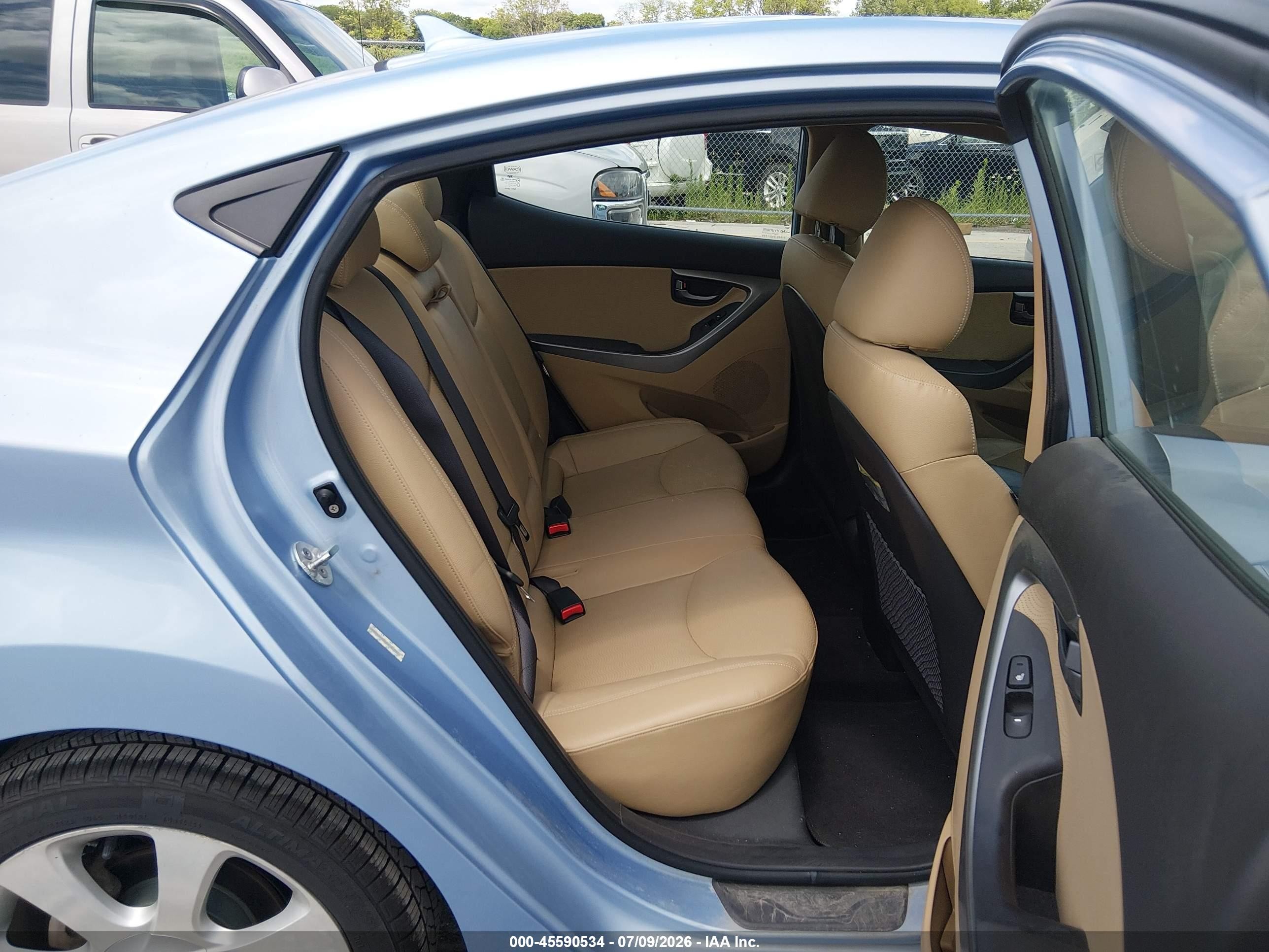 2011 Hyundai Elantra Limited (ulsan Plant) Light Blue vin: KMHDH4AE3BU137887
