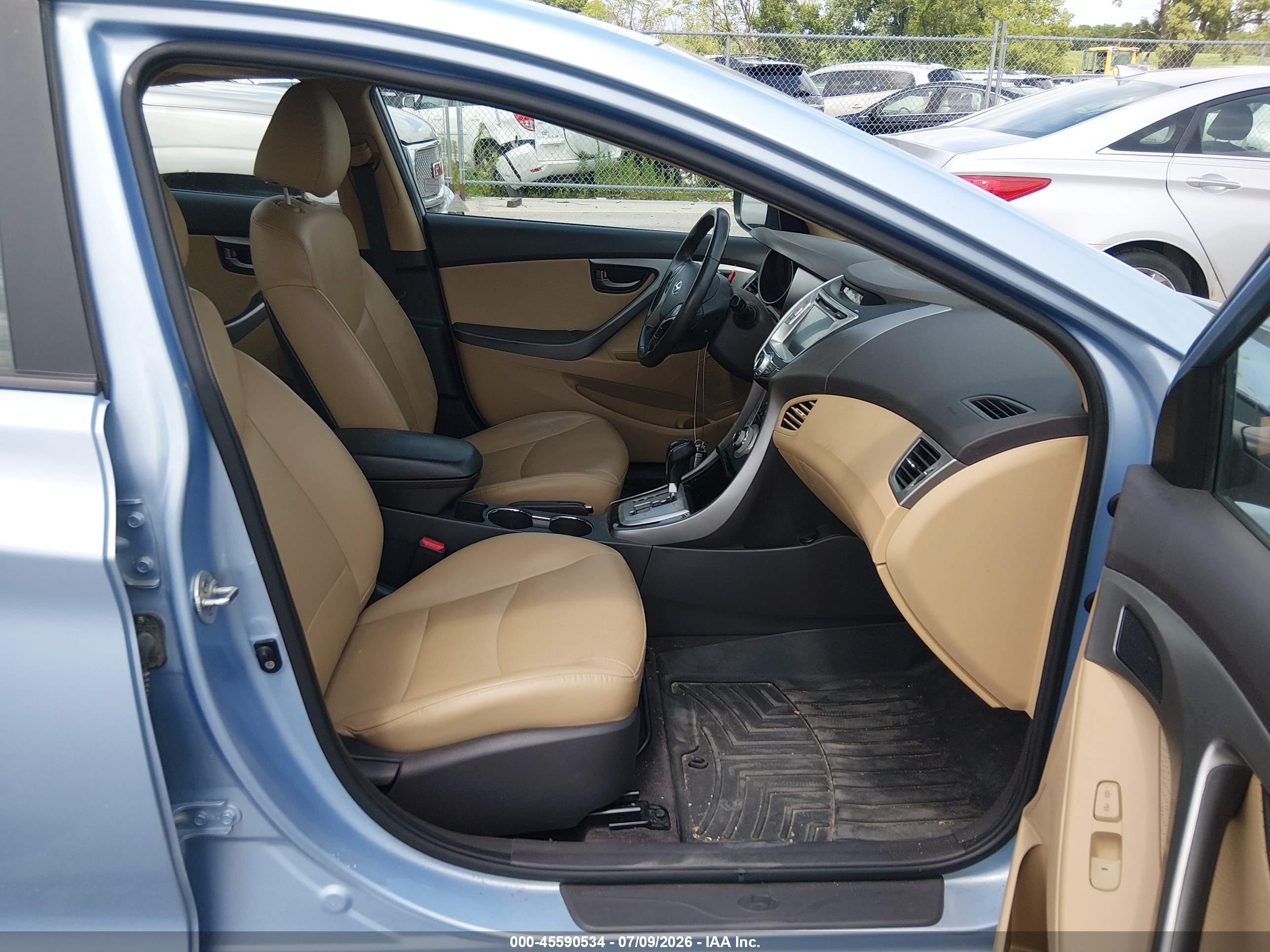 2011 Hyundai Elantra Limited (ulsan Plant) Light Blue vin: KMHDH4AE3BU137887