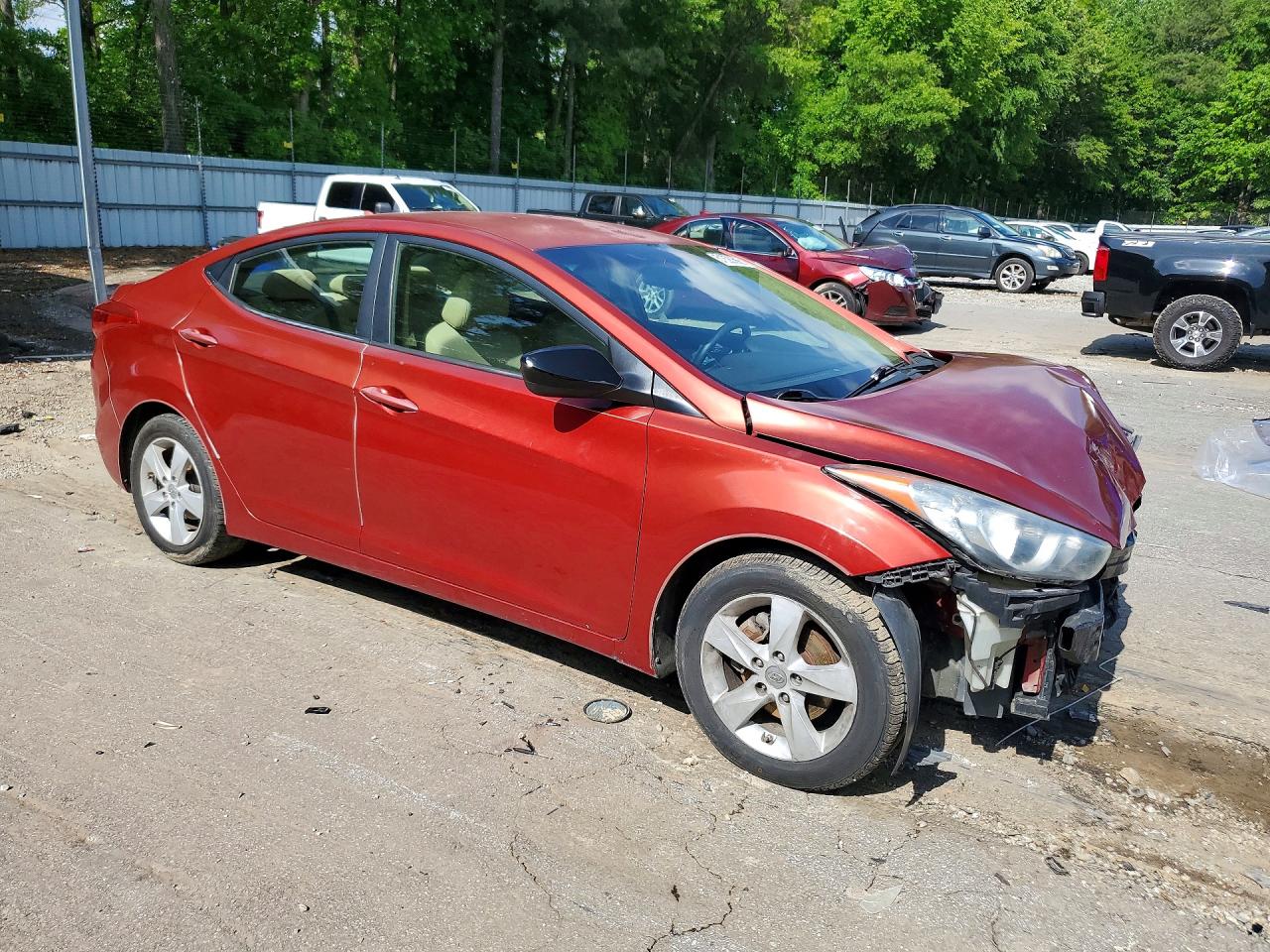 2011 Hyundai Elantra Gls Burgundy vin: KMHDH4AE3BU146797
