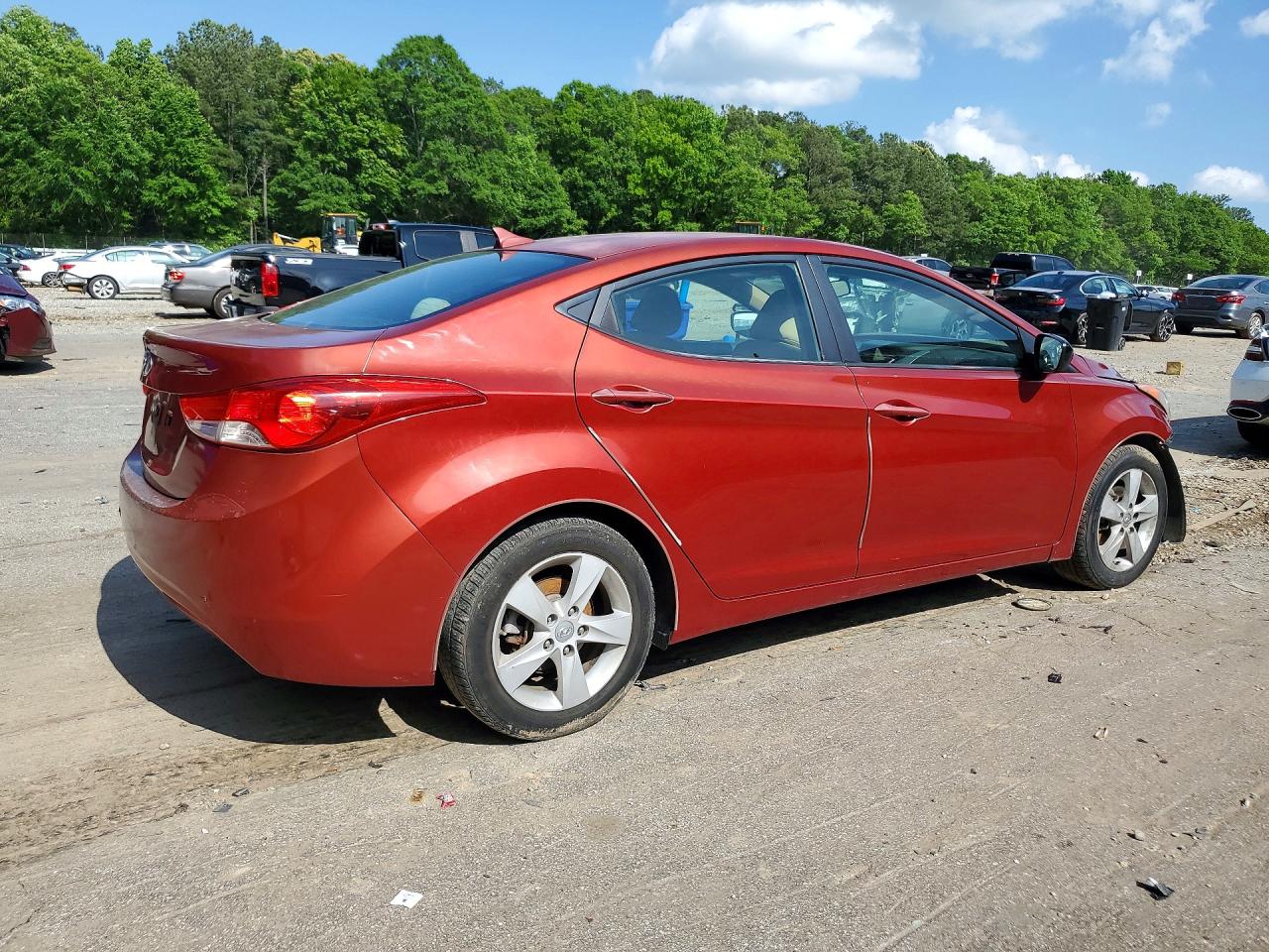 2011 Hyundai Elantra Gls Burgundy vin: KMHDH4AE3BU146797