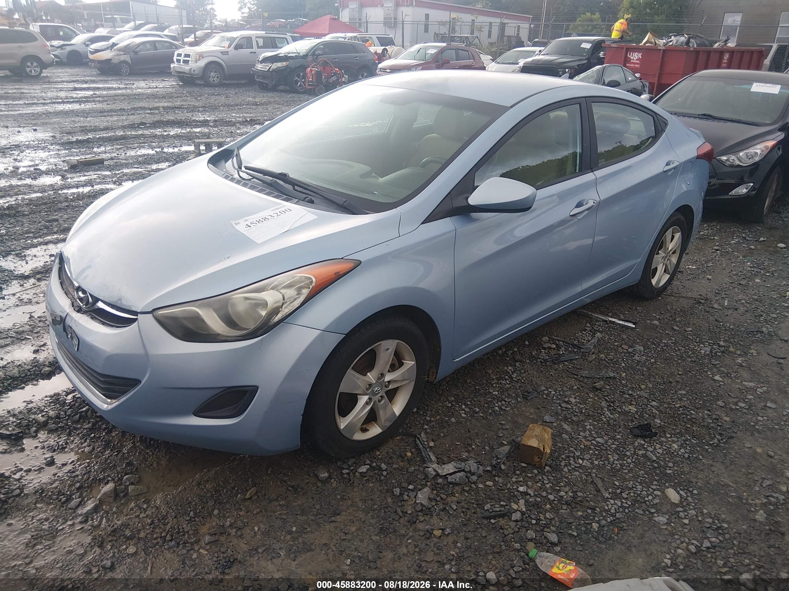 2011 Hyundai Elantra Gls (ulsan Plant) Light Blue vin: KMHDH4AE3BU147254