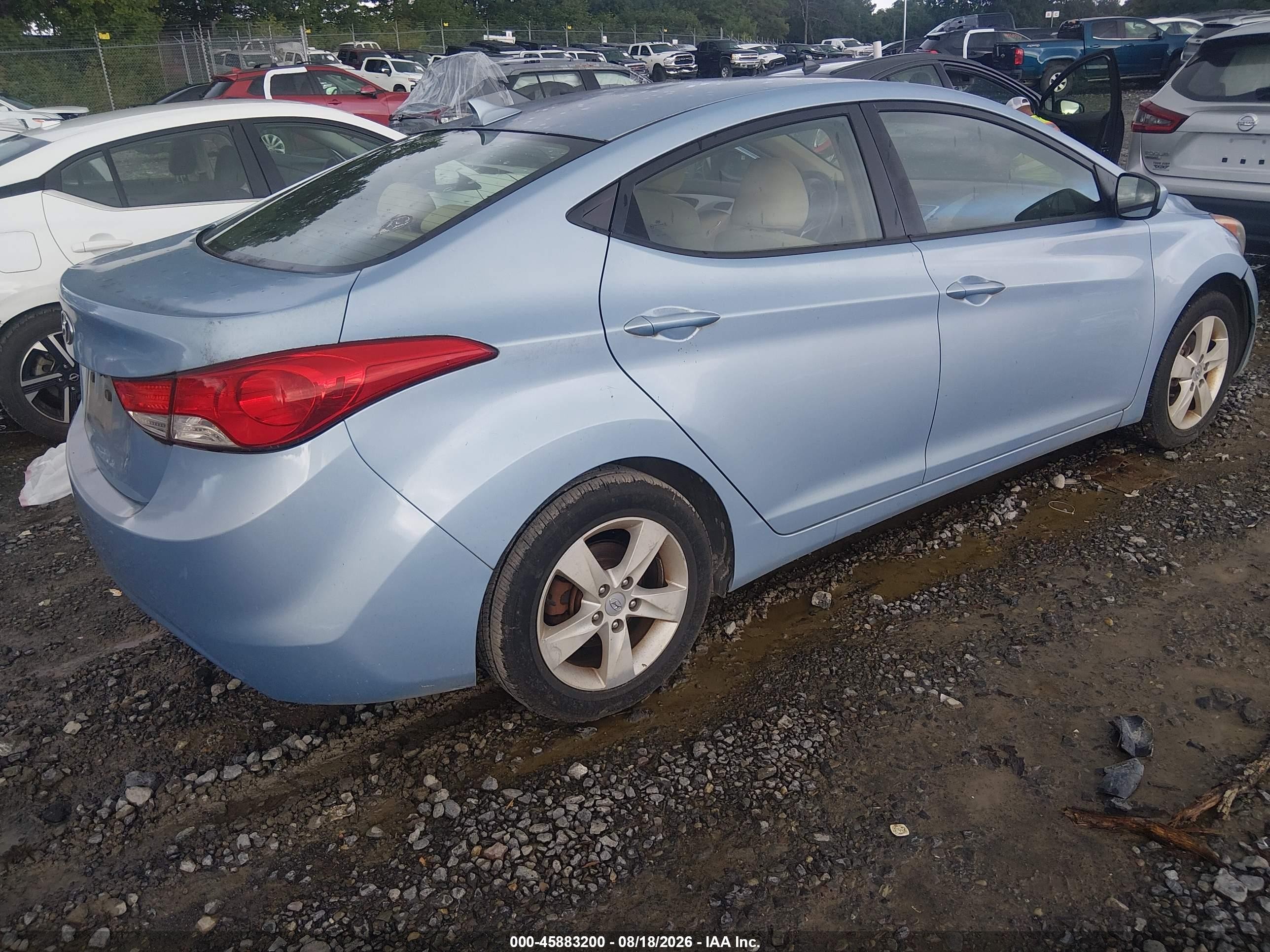 2011 Hyundai Elantra Gls (ulsan Plant) Light Blue vin: KMHDH4AE3BU147254