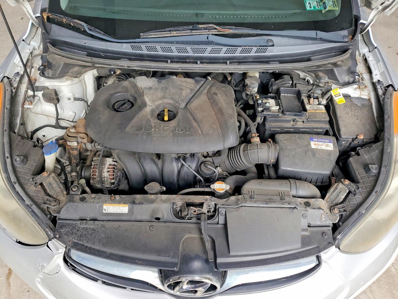 2012 Hyundai Elantra Gls Gray vin: KMHDH4AE3CU187092