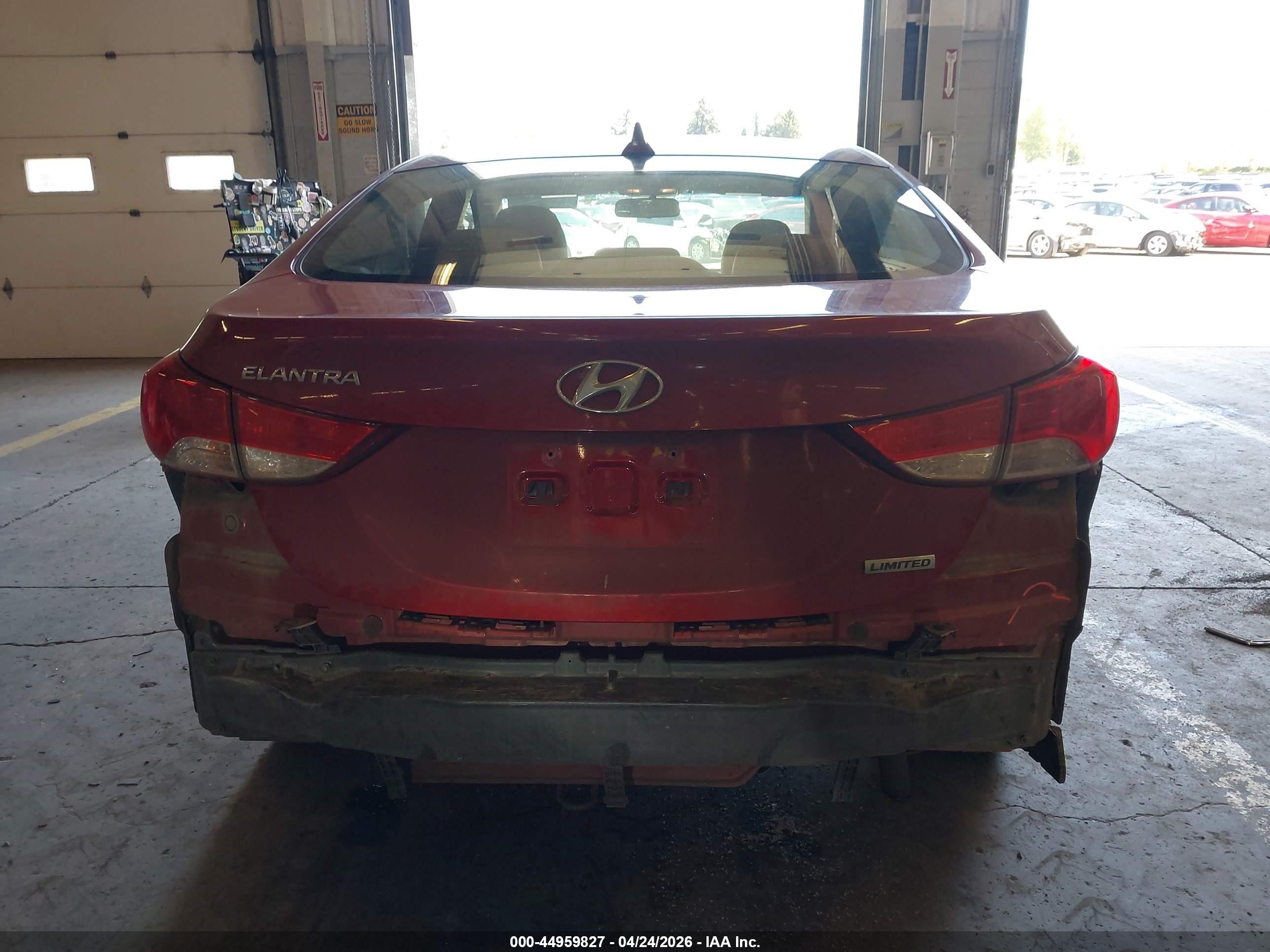2012 Hyundai Elantra Limited (ulsan Plant) Red vin: KMHDH4AE3CU195130