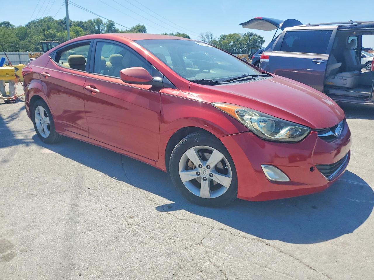 2012 Hyundai Elantra Gls Red vin: KMHDH4AE3CU199078