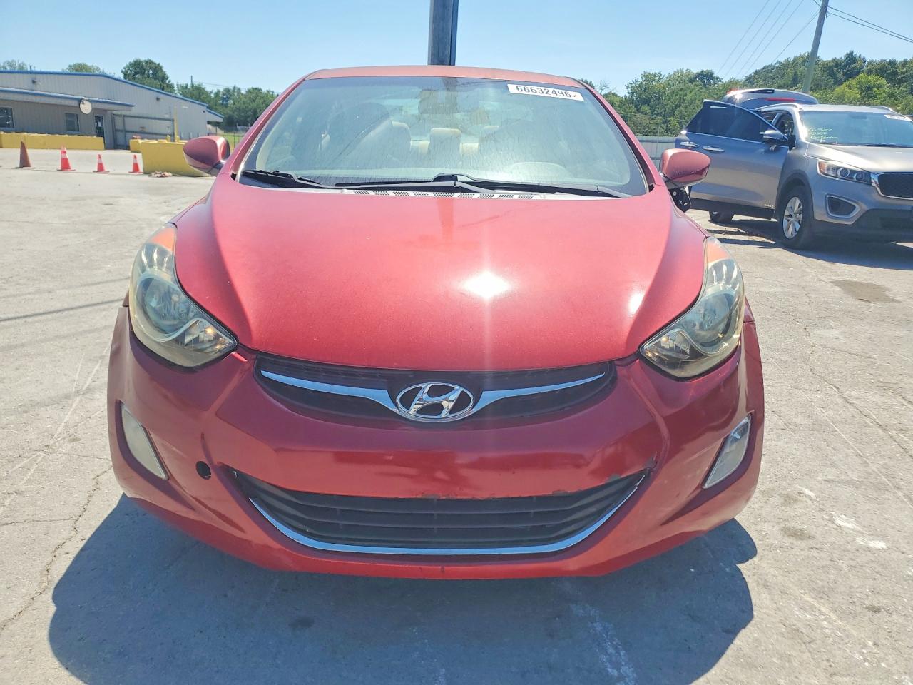 2012 Hyundai Elantra Gls Red vin: KMHDH4AE3CU199078