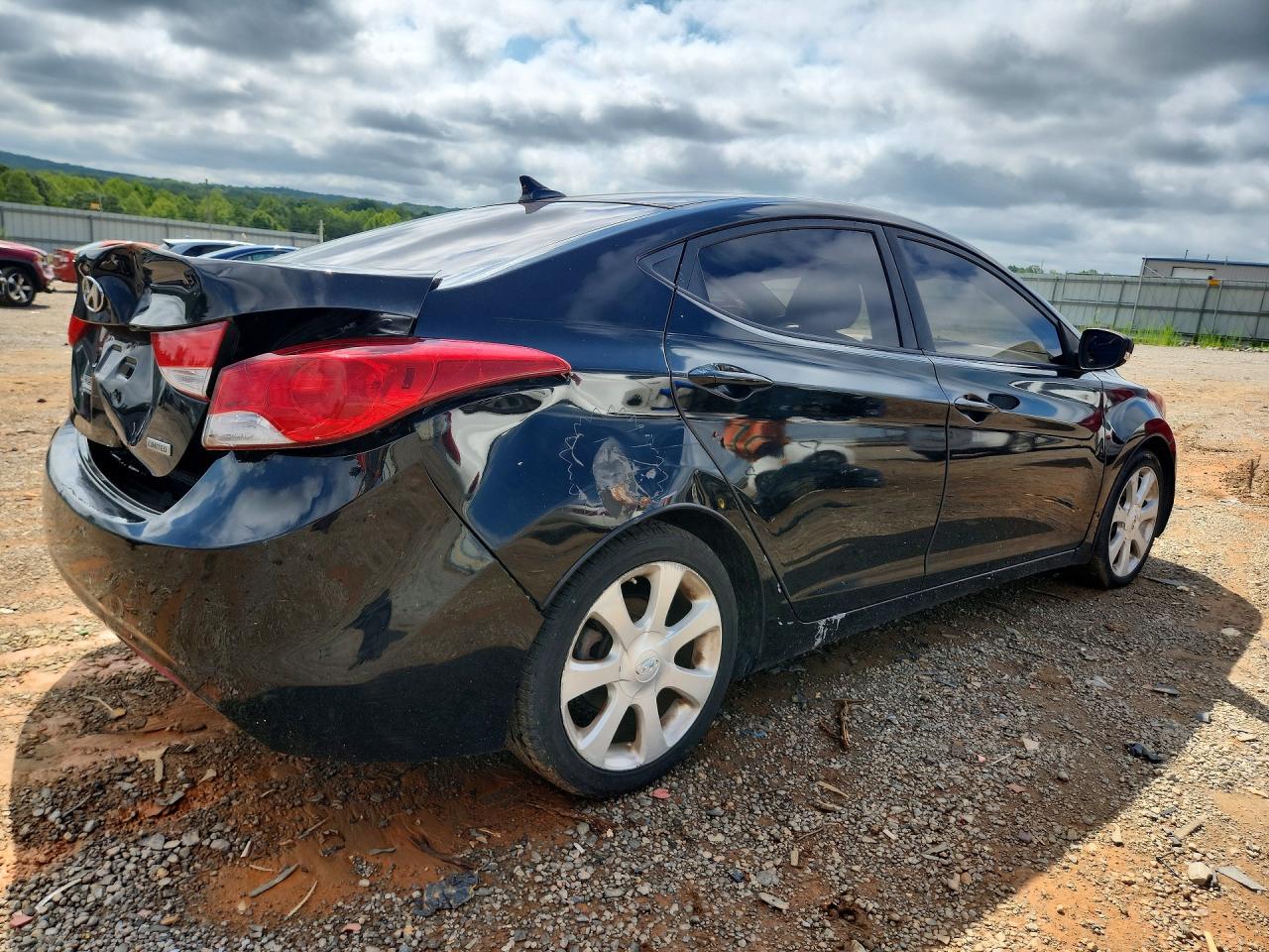 2012 Hyundai Elantra Limited Black vin: KMHDH4AE3CU201198