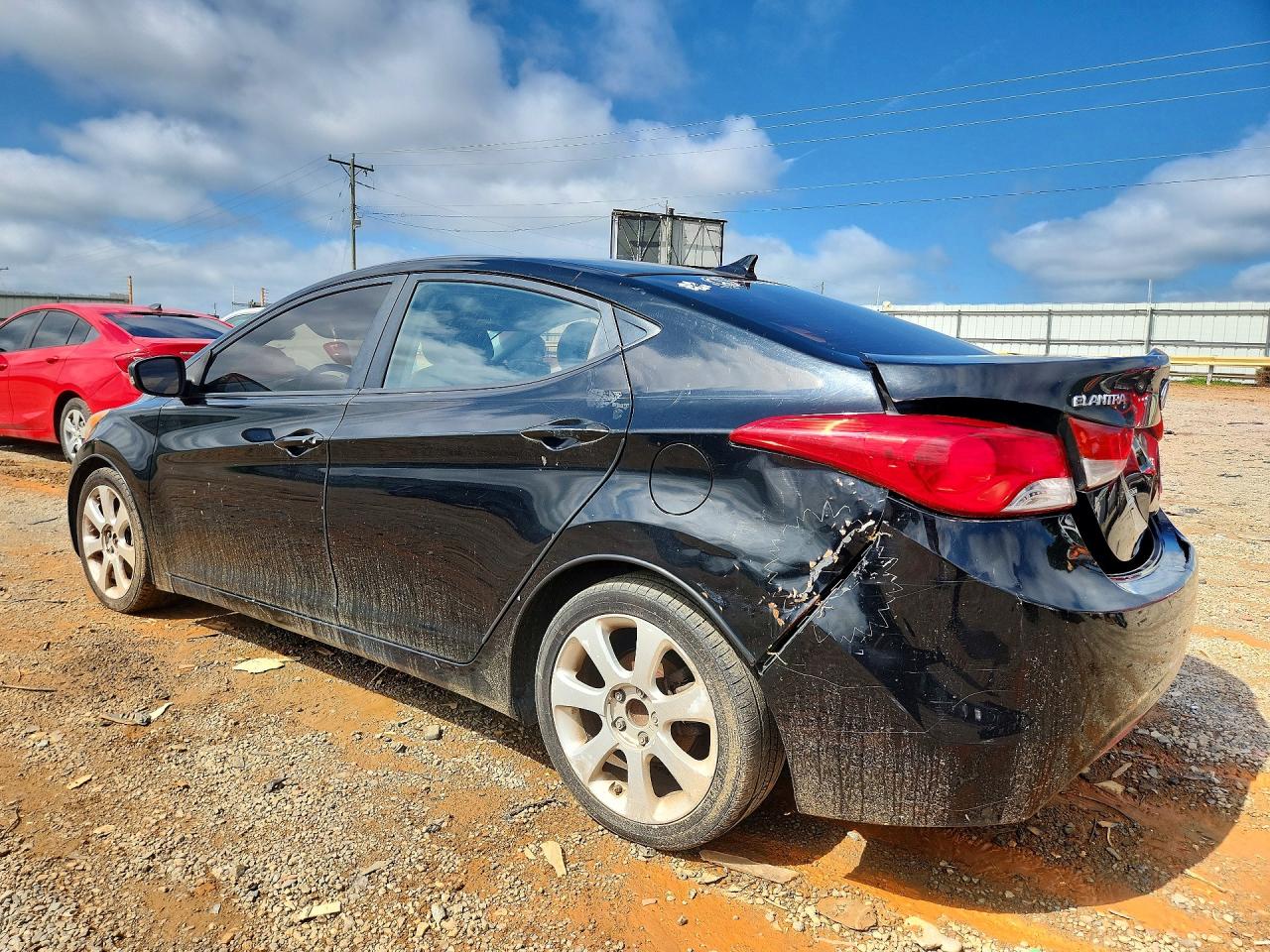 2012 Hyundai Elantra Limited Black vin: KMHDH4AE3CU201198