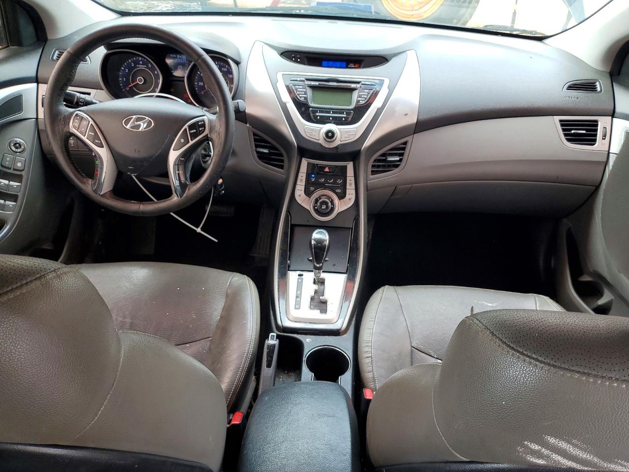 2012 Hyundai Elantra Limited Black vin: KMHDH4AE3CU201198