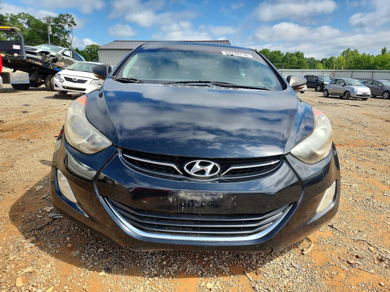 2012 Hyundai Elantra Limited Black vin: KMHDH4AE3CU201198