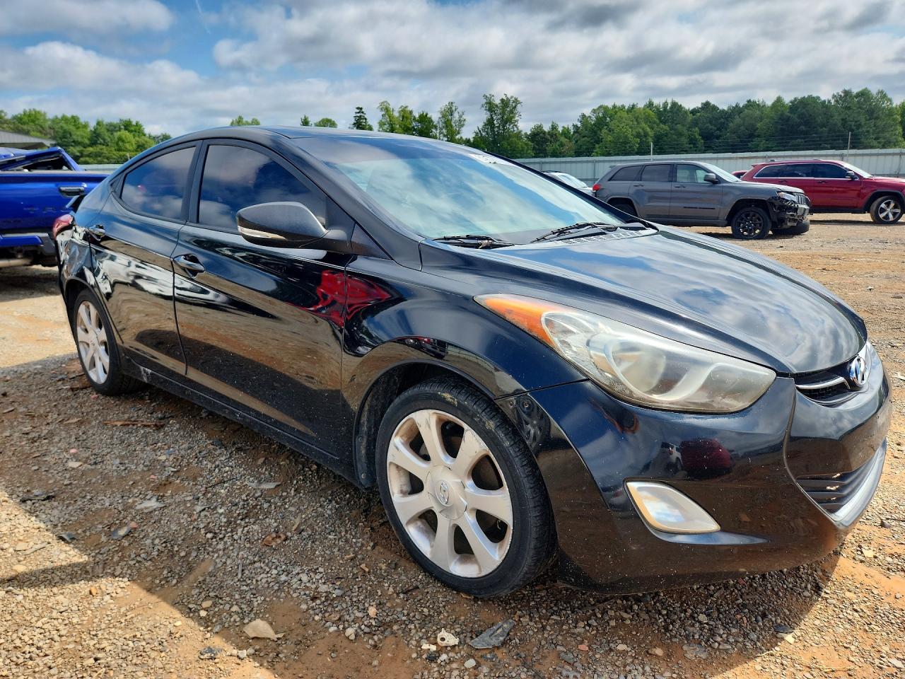 2012 Hyundai Elantra Limited Black vin: KMHDH4AE3CU201198