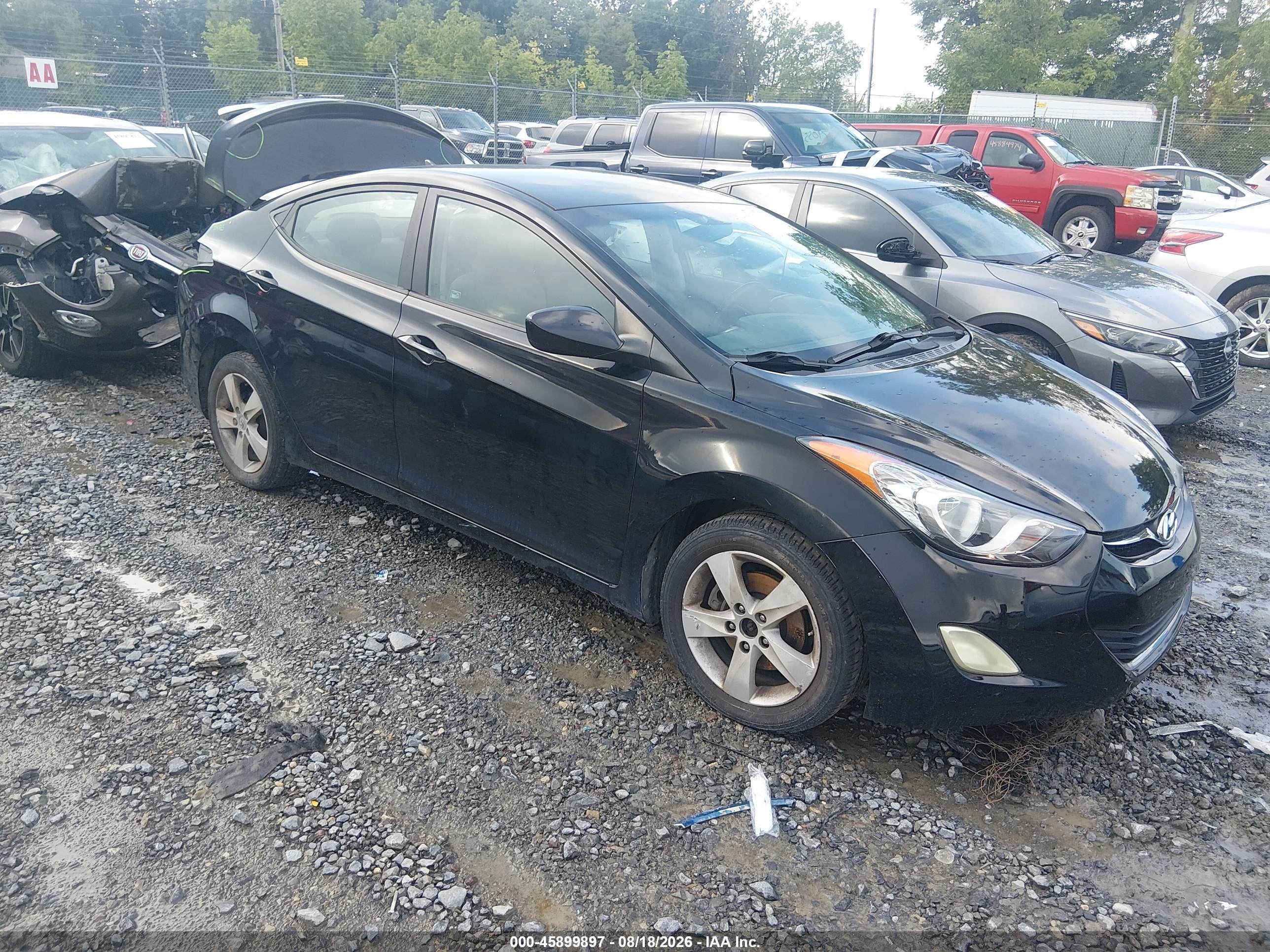 2012 Hyundai Elantra Gls (ulsan Plant) Black vin: KMHDH4AE3CU207941