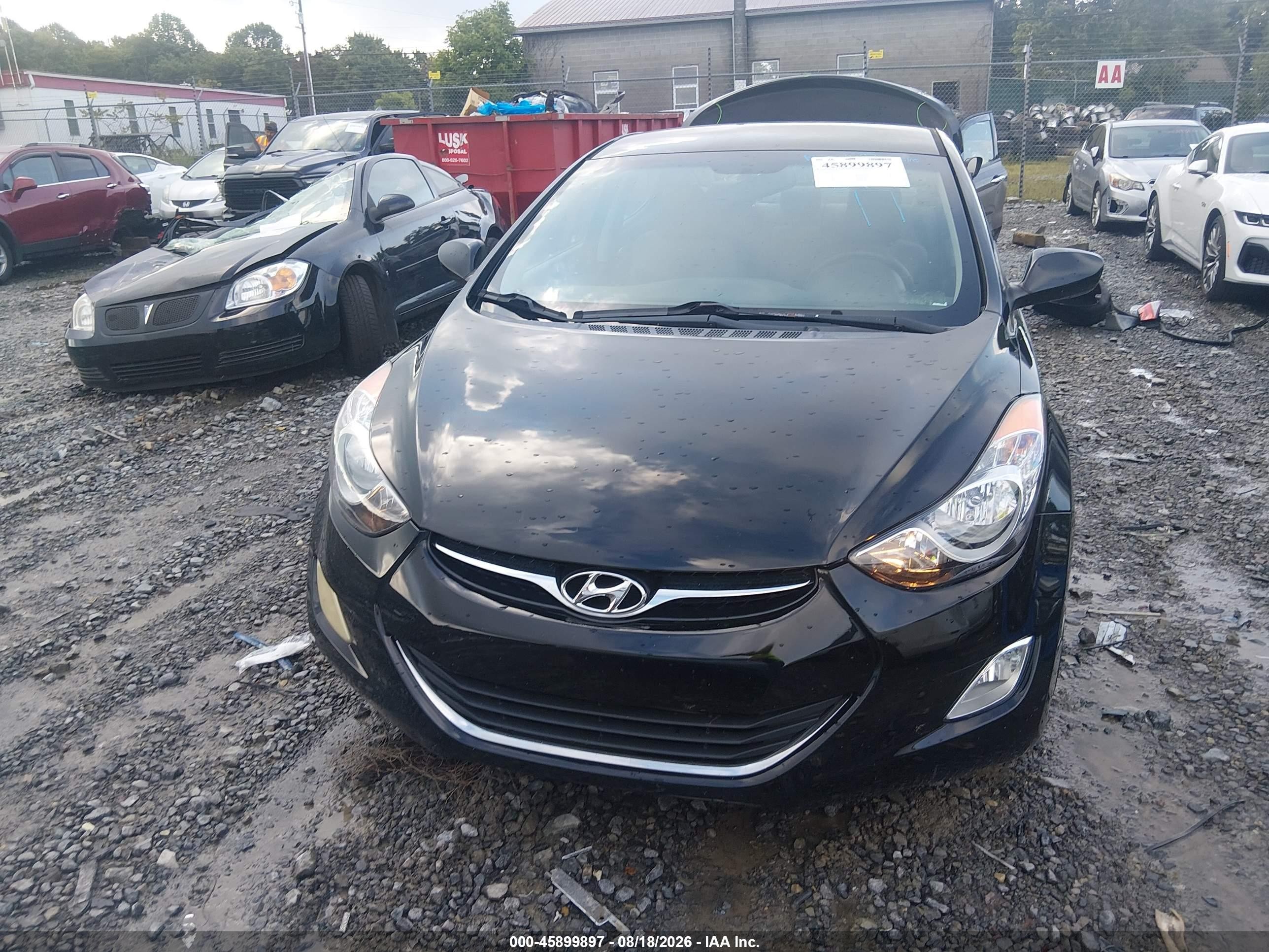 2012 Hyundai Elantra Gls (ulsan Plant) Черный vin: KMHDH4AE3CU207941