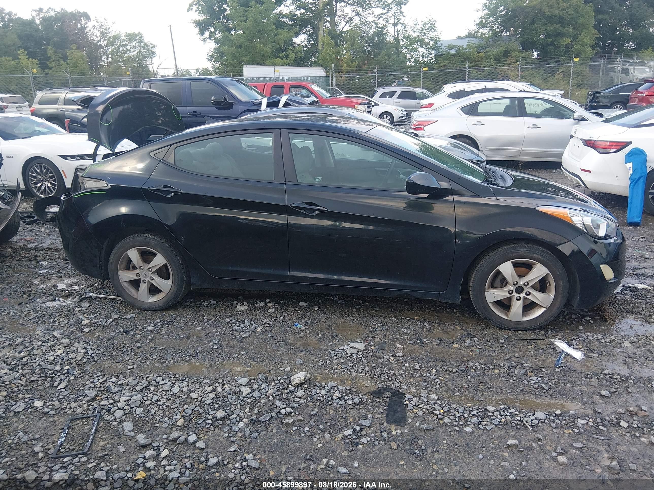 2012 Hyundai Elantra Gls (ulsan Plant) Черный vin: KMHDH4AE3CU207941