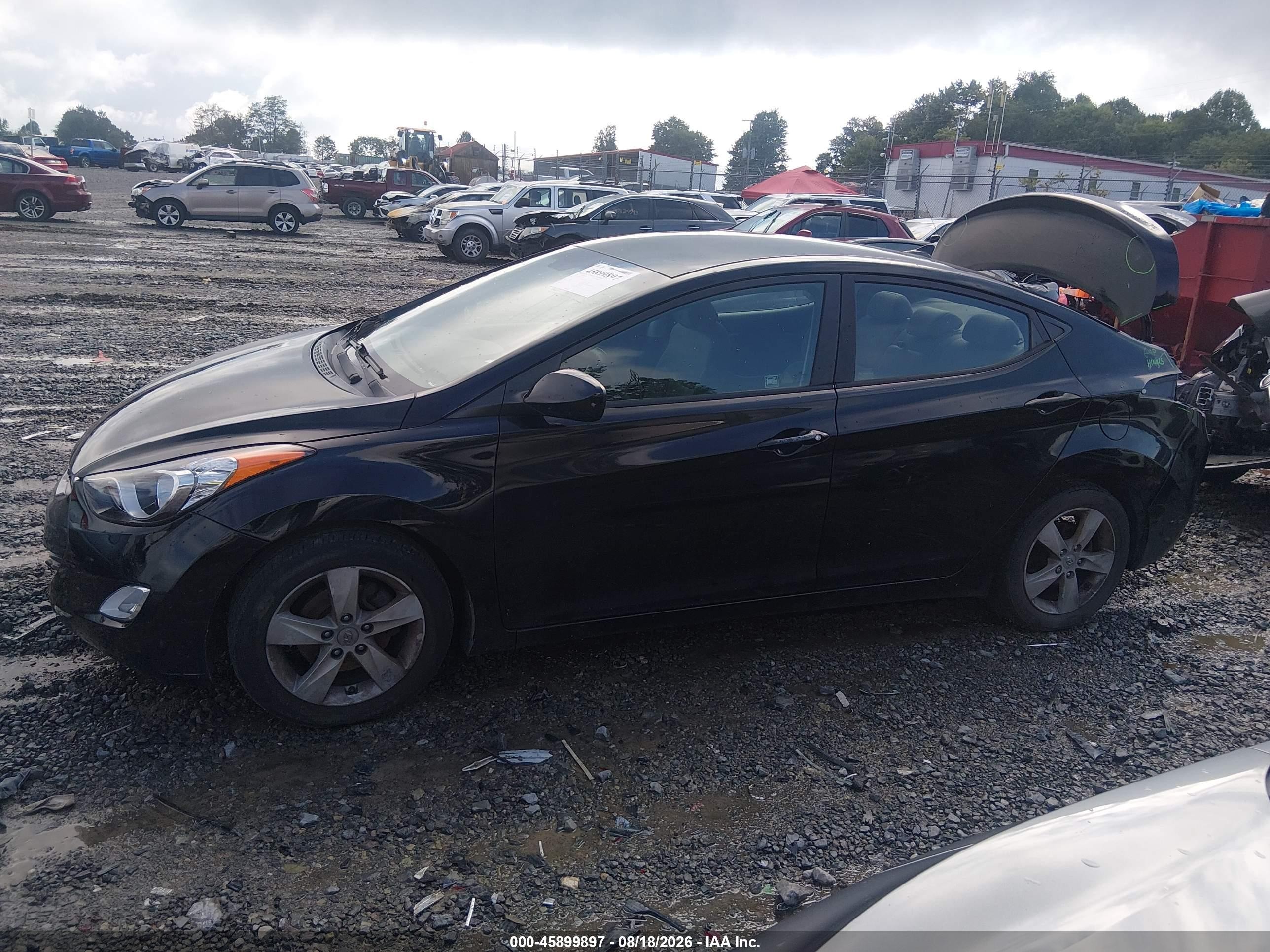 2012 Hyundai Elantra Gls (ulsan Plant) Черный vin: KMHDH4AE3CU207941