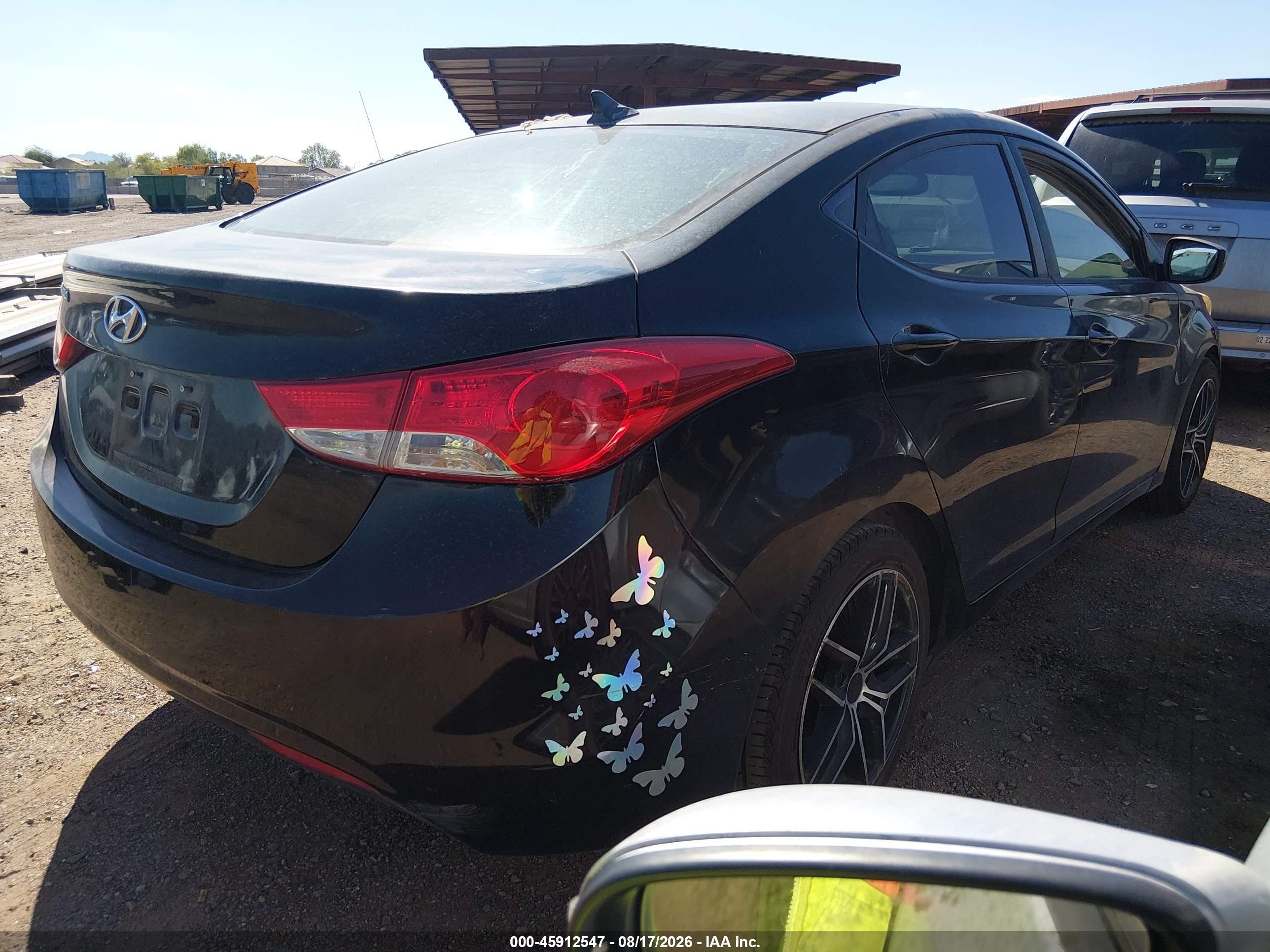 2012 Hyundai Elantra Gls (ulsan Plant) Black vin: KMHDH4AE3CU219264