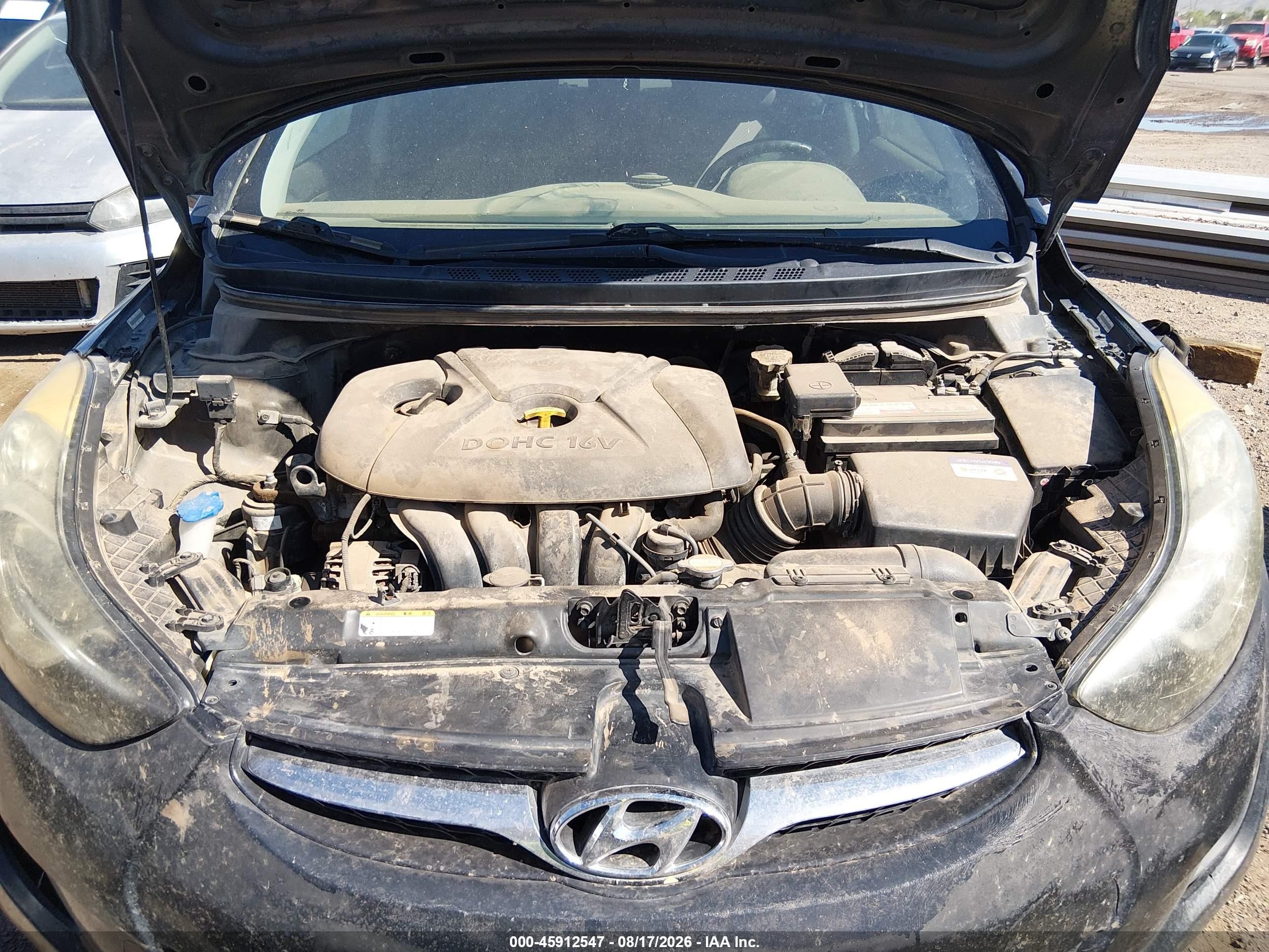2012 Hyundai Elantra Gls (ulsan Plant) Black vin: KMHDH4AE3CU219264