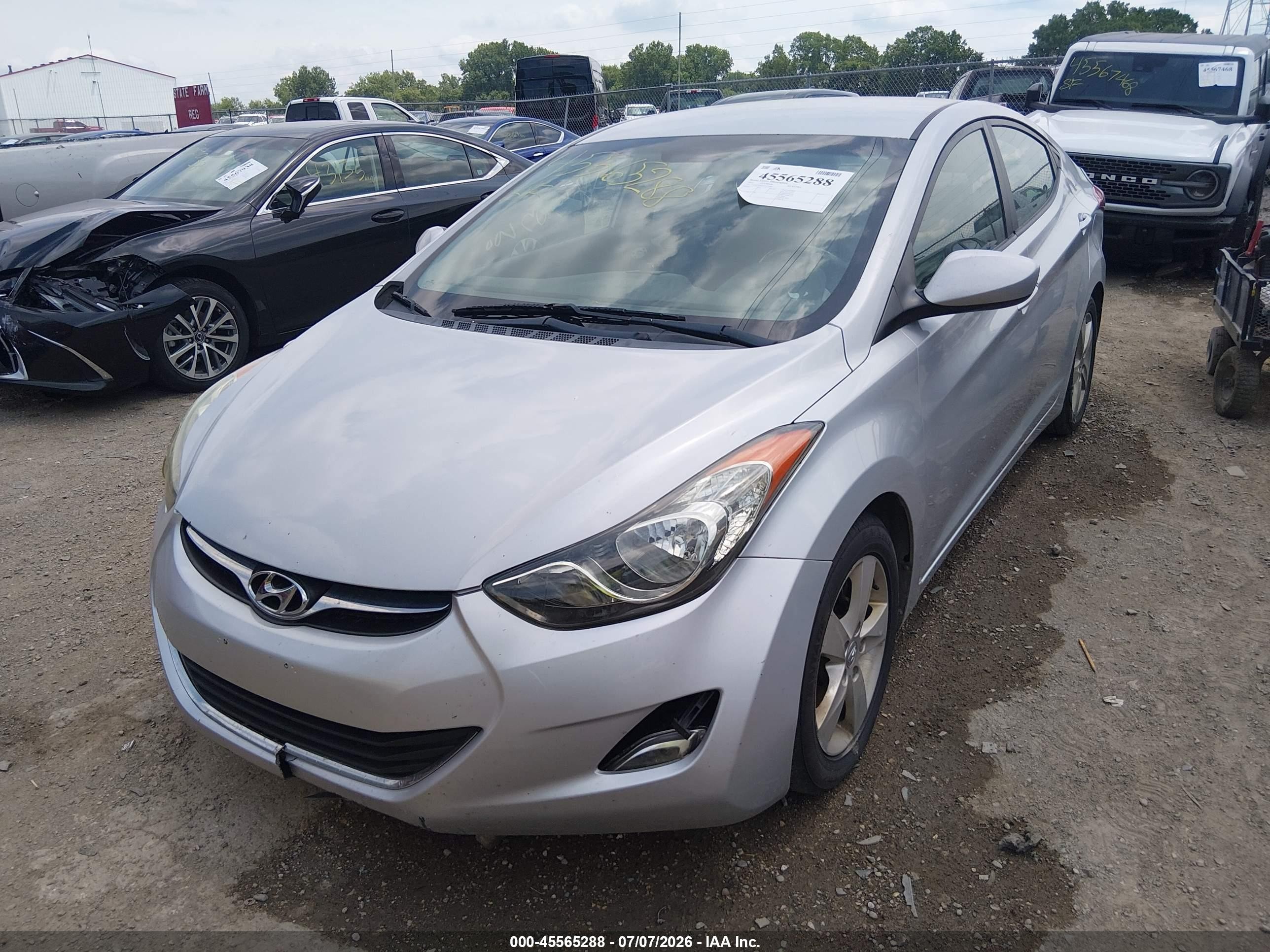 2012 Hyundai Elantra Gls (ulsan Plant) Silver vin: KMHDH4AE3CU228482