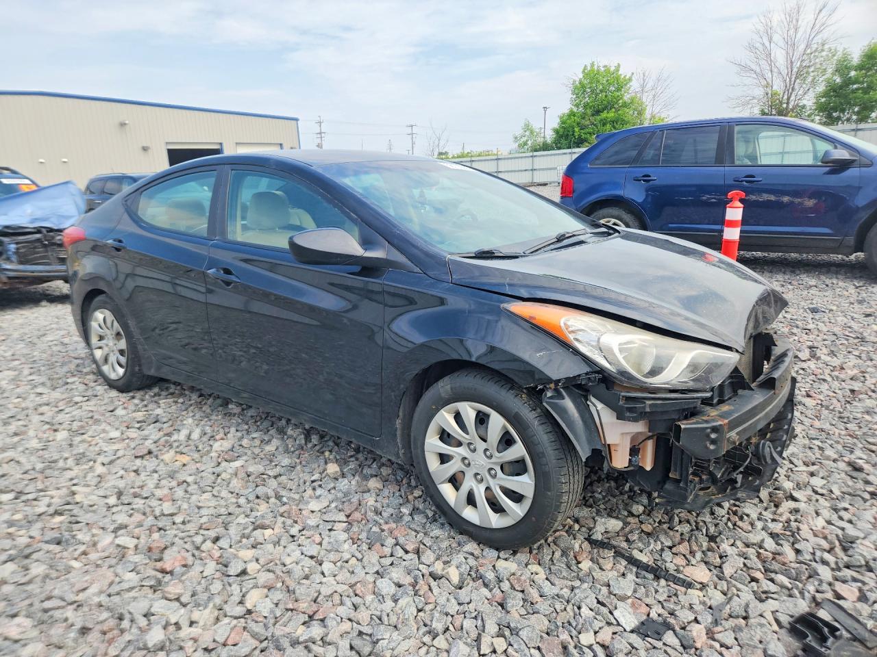 2012 Hyundai Elantra Gls Черный vin: KMHDH4AE3CU231527