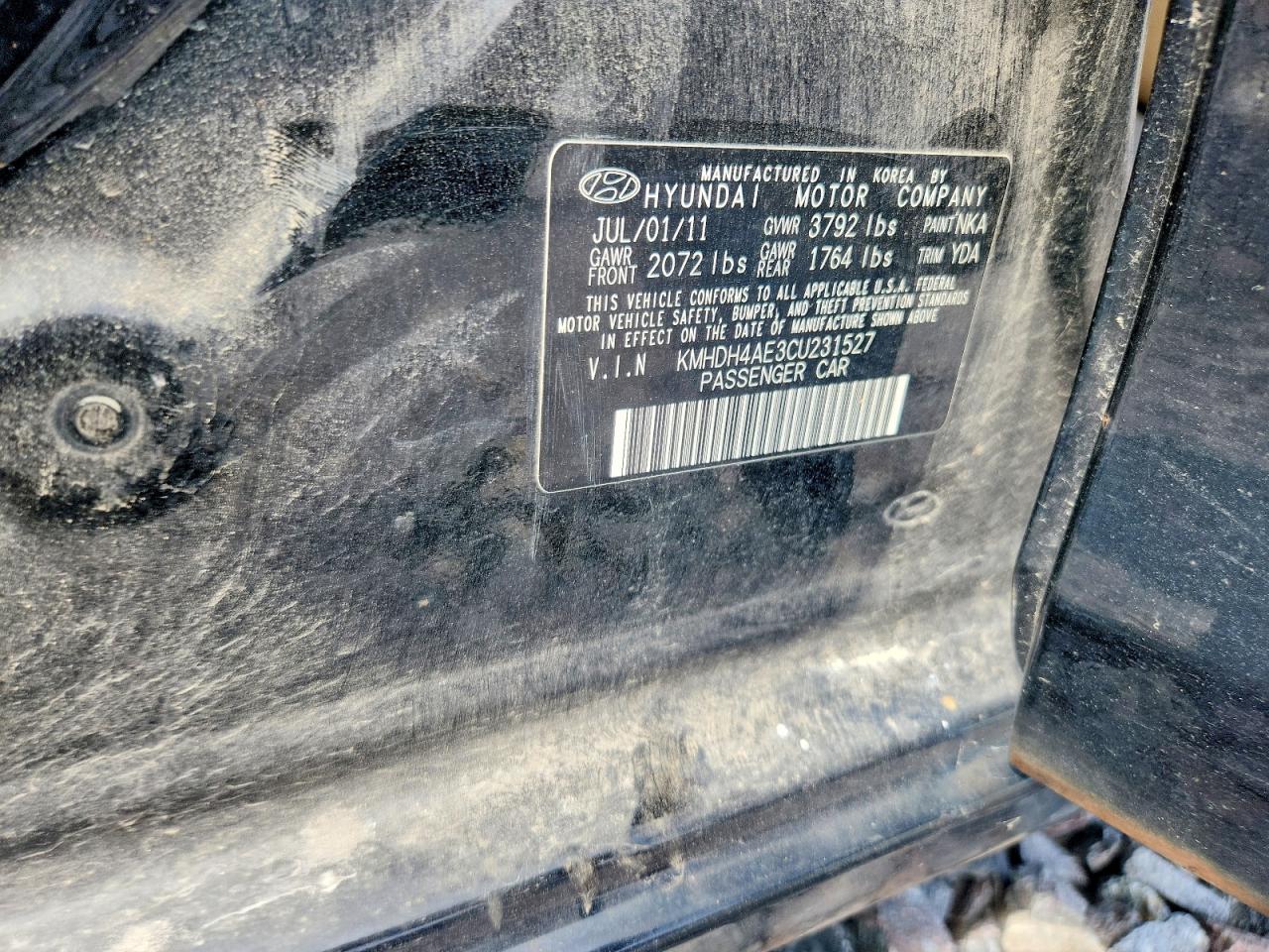 2012 Hyundai Elantra Gls Черный vin: KMHDH4AE3CU231527