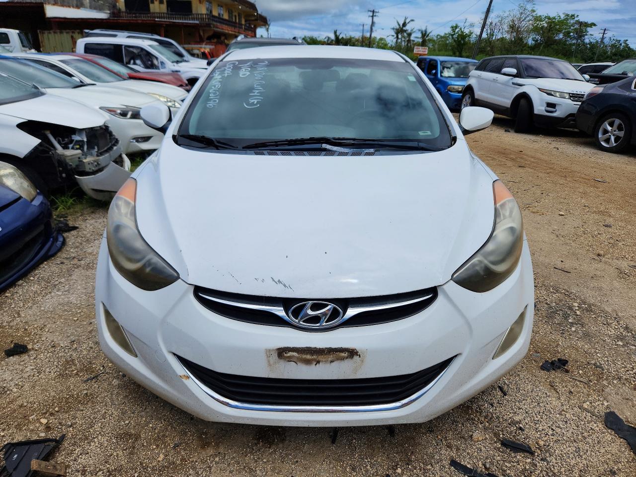 2012 Hyundai Elantra Gls White vin: KMHDH4AE3CU243905