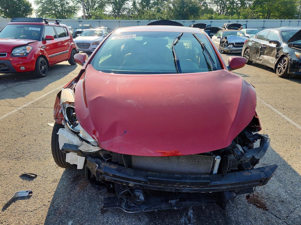 2012 Hyundai Elantra Gls Red vin: KMHDH4AE3CU251082