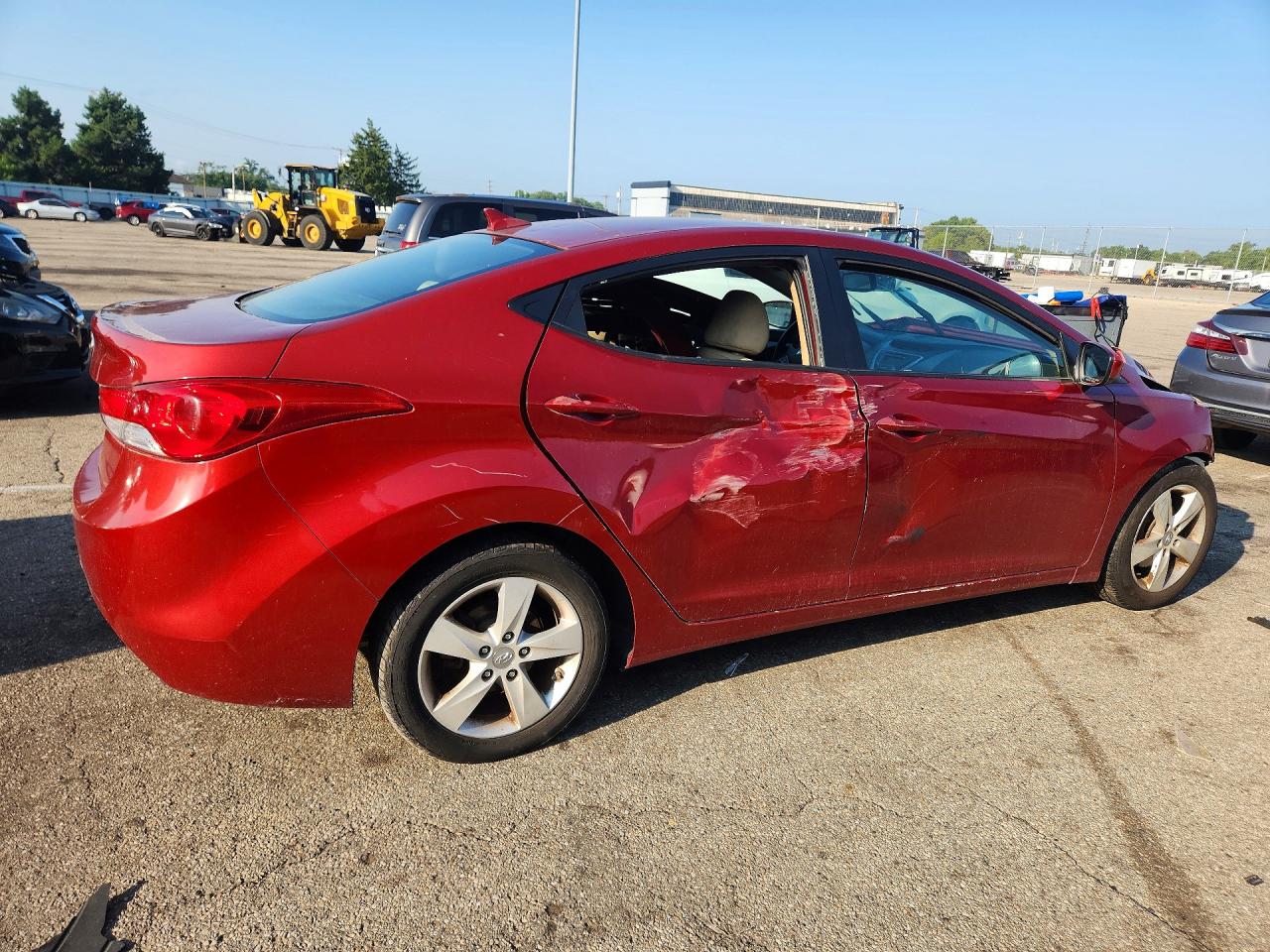 2012 Hyundai Elantra Gls Red vin: KMHDH4AE3CU251082