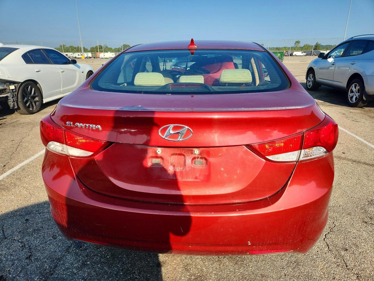 2012 Hyundai Elantra Gls Red vin: KMHDH4AE3CU251082