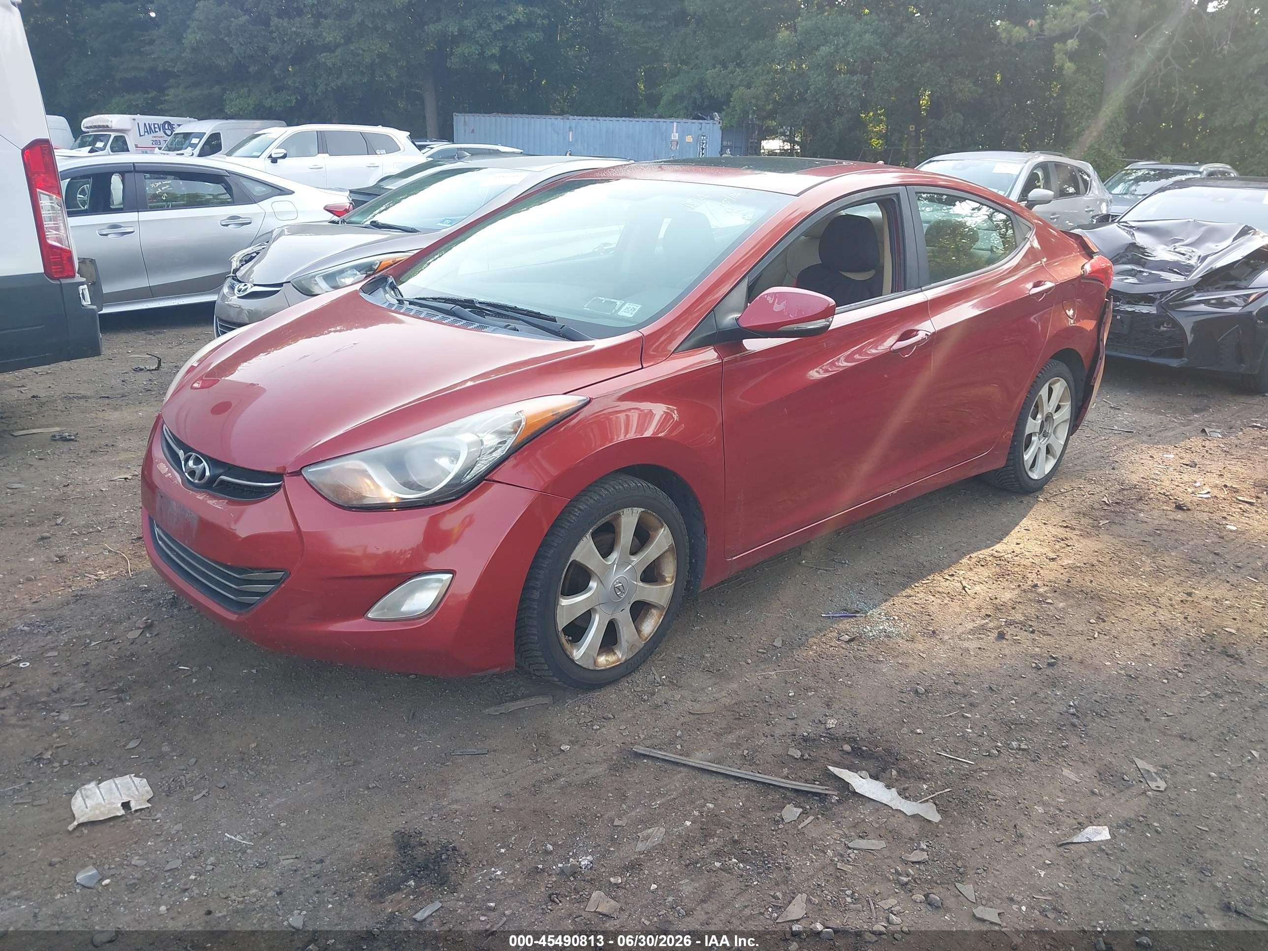 2012 Hyundai Elantra Limited (ulsan Plant) Maroon vin: KMHDH4AE3CU264124