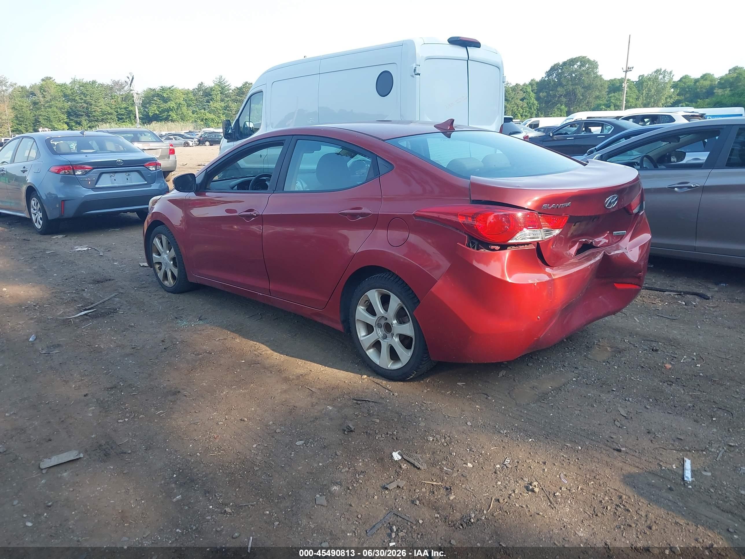 2012 Hyundai Elantra Limited (ulsan Plant) Maroon vin: KMHDH4AE3CU264124