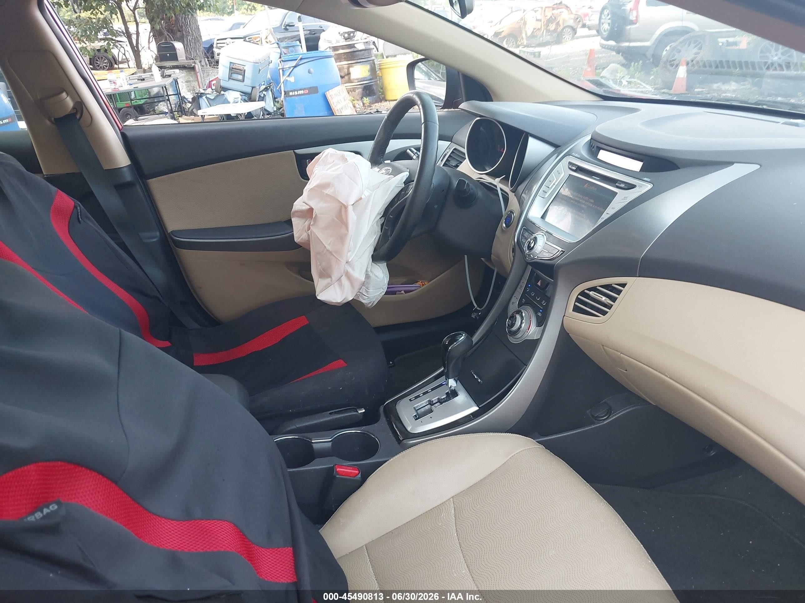 2012 Hyundai Elantra Limited (ulsan Plant) Maroon vin: KMHDH4AE3CU264124