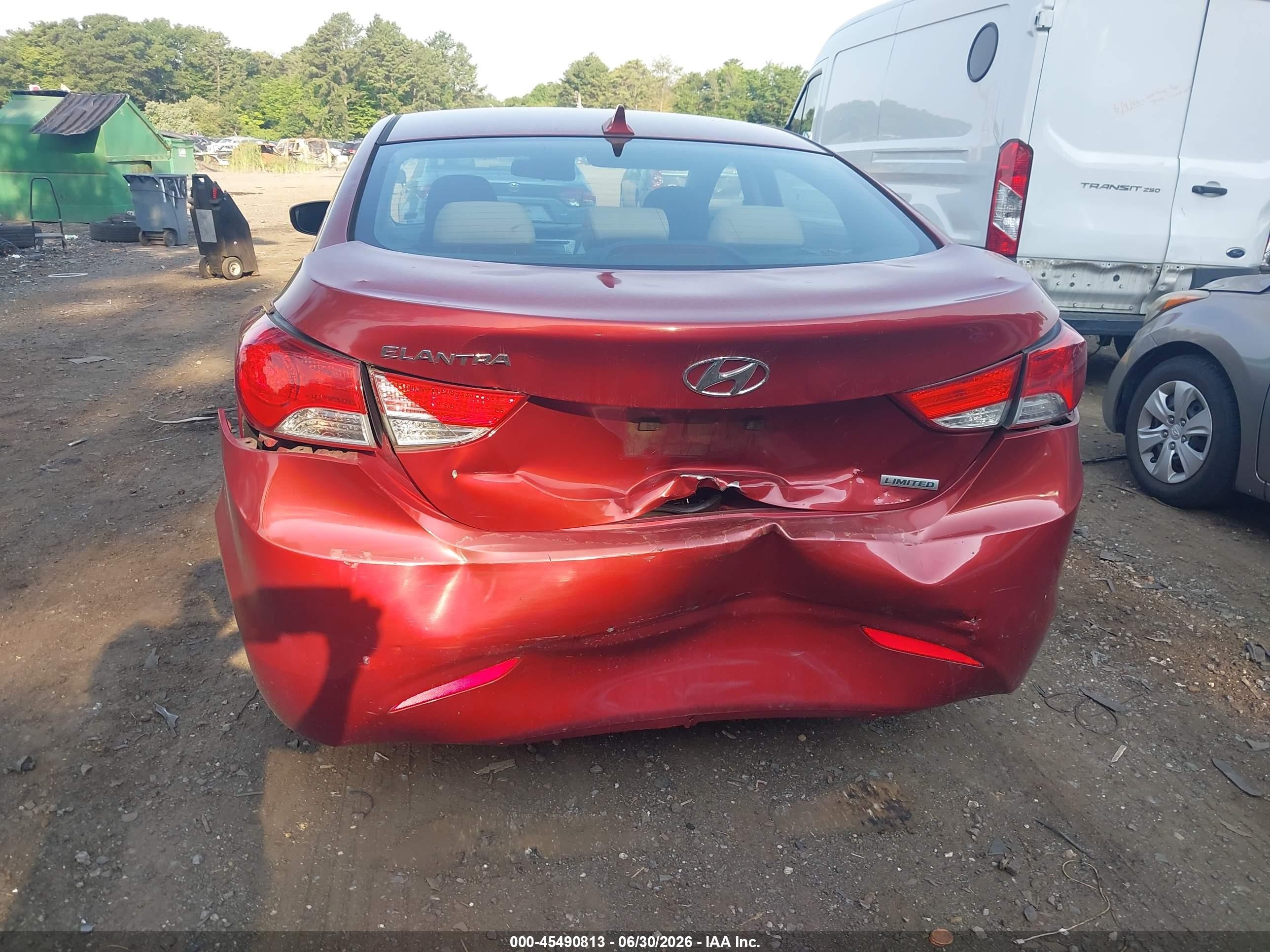 2012 Hyundai Elantra Limited (ulsan Plant) Maroon vin: KMHDH4AE3CU264124