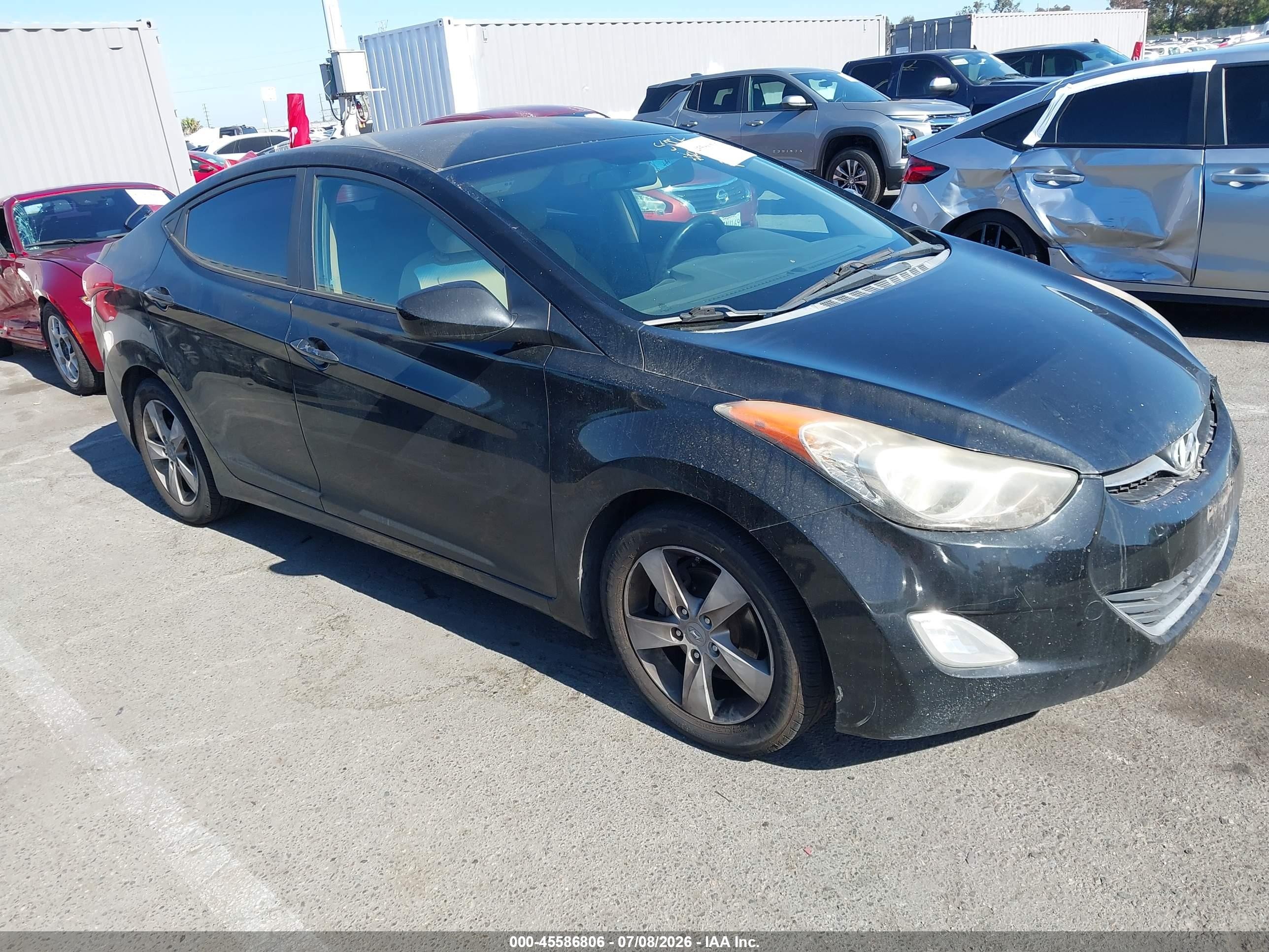 2012 Hyundai Elantra Gls (ulsan Plant) Черный vin: KMHDH4AE3CU273969