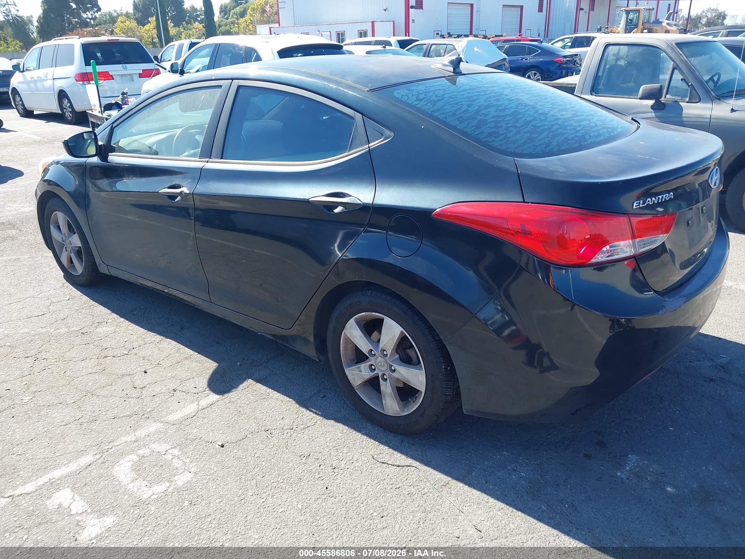 2012 Hyundai Elantra Gls (ulsan Plant) Черный vin: KMHDH4AE3CU273969