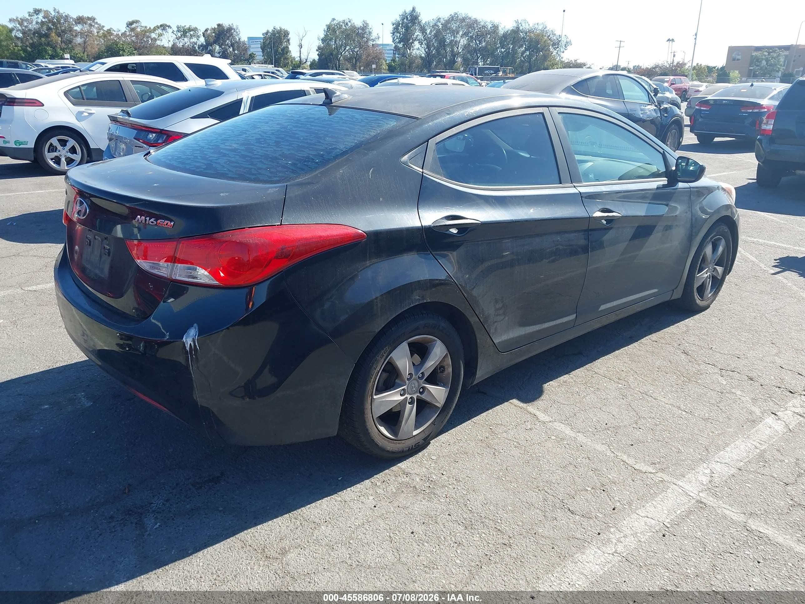 2012 Hyundai Elantra Gls (ulsan Plant) Черный vin: KMHDH4AE3CU273969