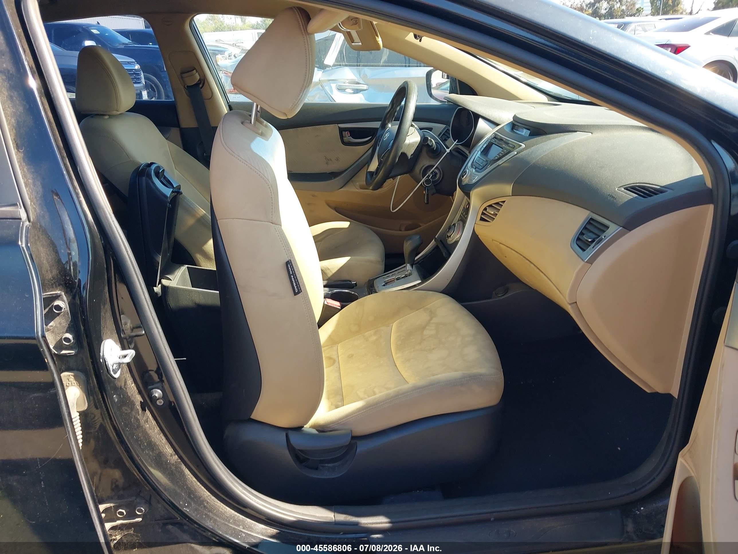2012 Hyundai Elantra Gls (ulsan Plant) Черный vin: KMHDH4AE3CU273969