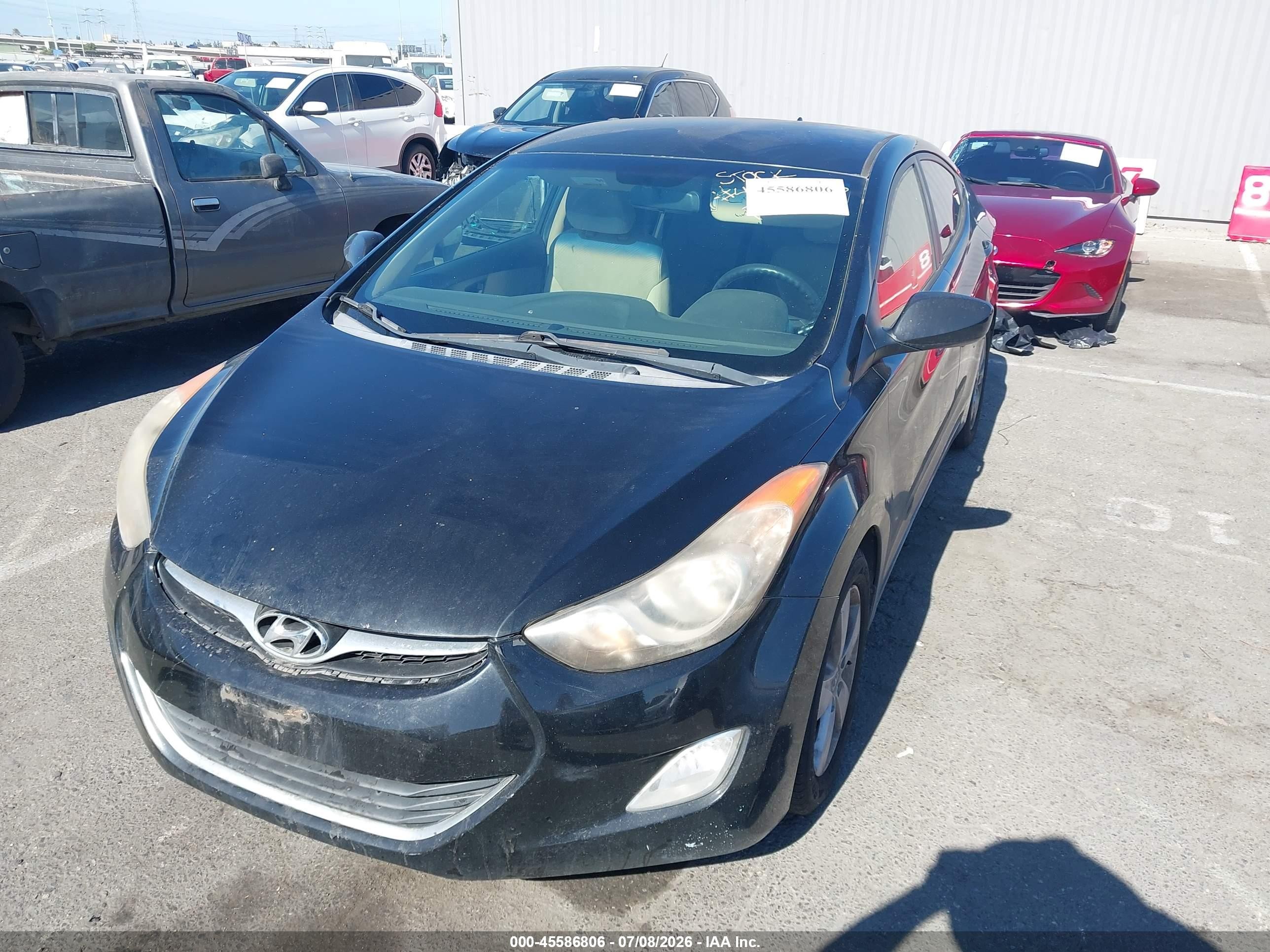 2012 Hyundai Elantra Gls (ulsan Plant) Черный vin: KMHDH4AE3CU273969