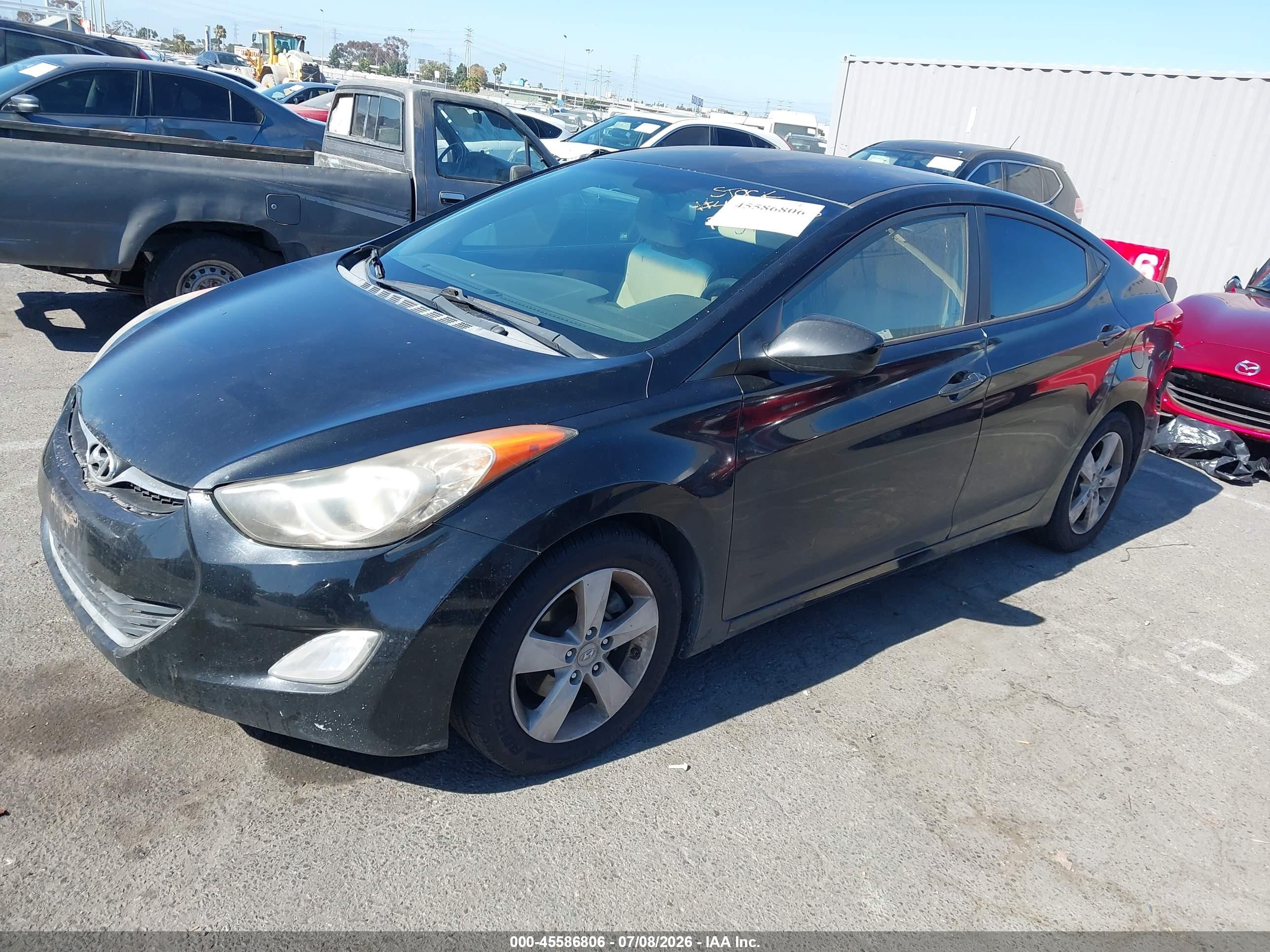 2012 Hyundai Elantra Gls (ulsan Plant) Черный vin: KMHDH4AE3CU273969