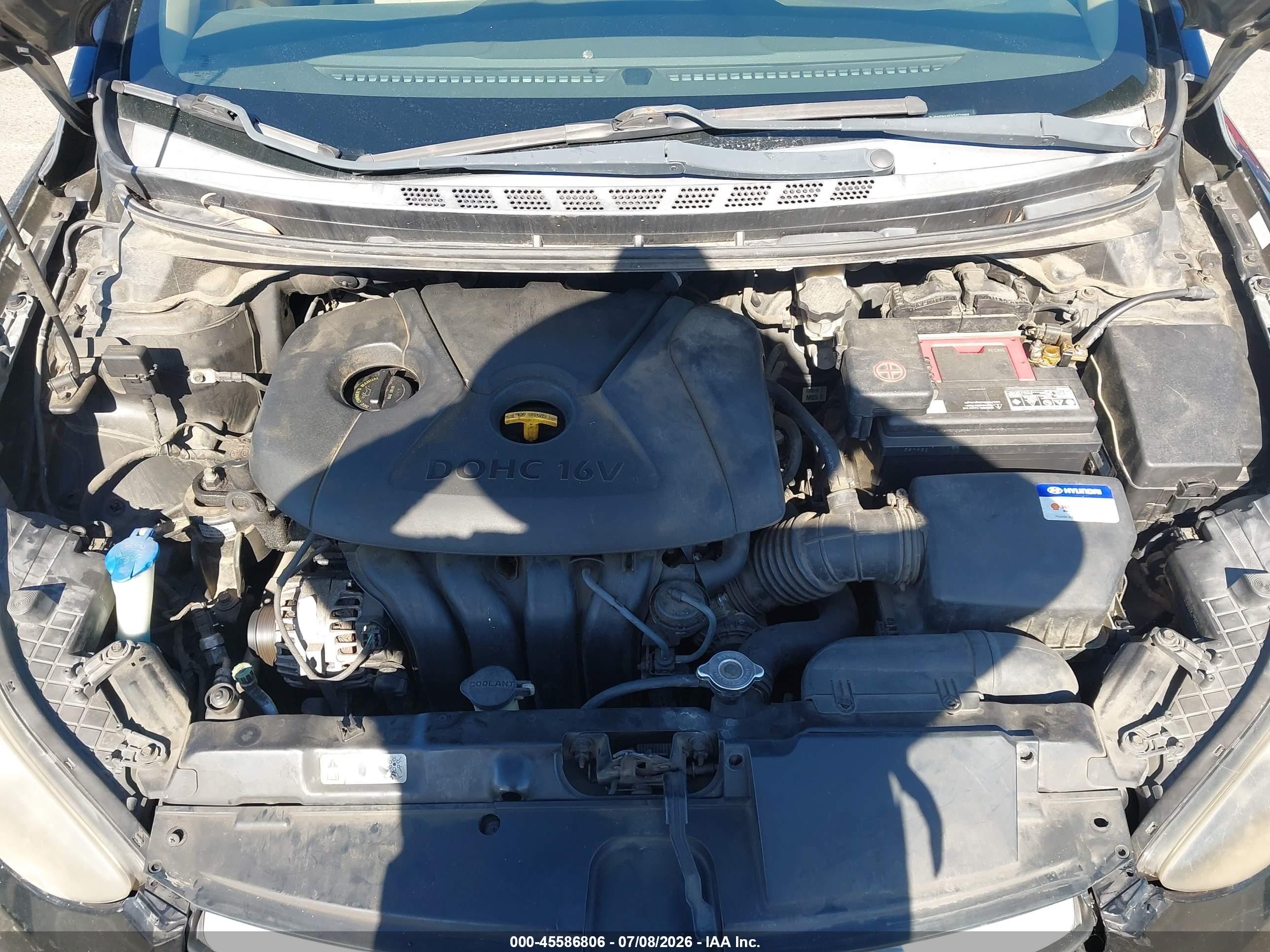 2012 Hyundai Elantra Gls (ulsan Plant) Черный vin: KMHDH4AE3CU273969