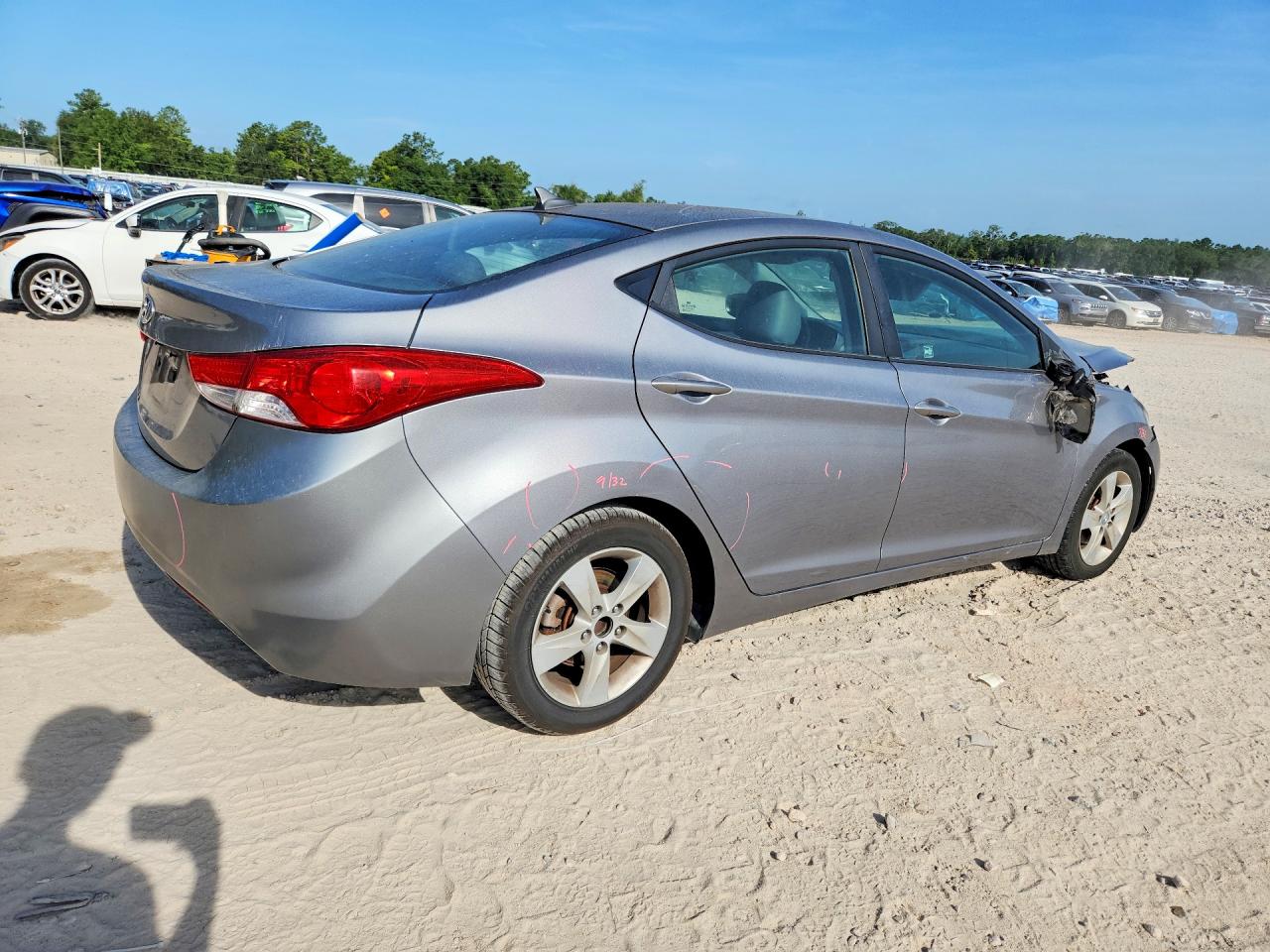 2012 Hyundai Elantra Gls Gray vin: KMHDH4AE3CU284583