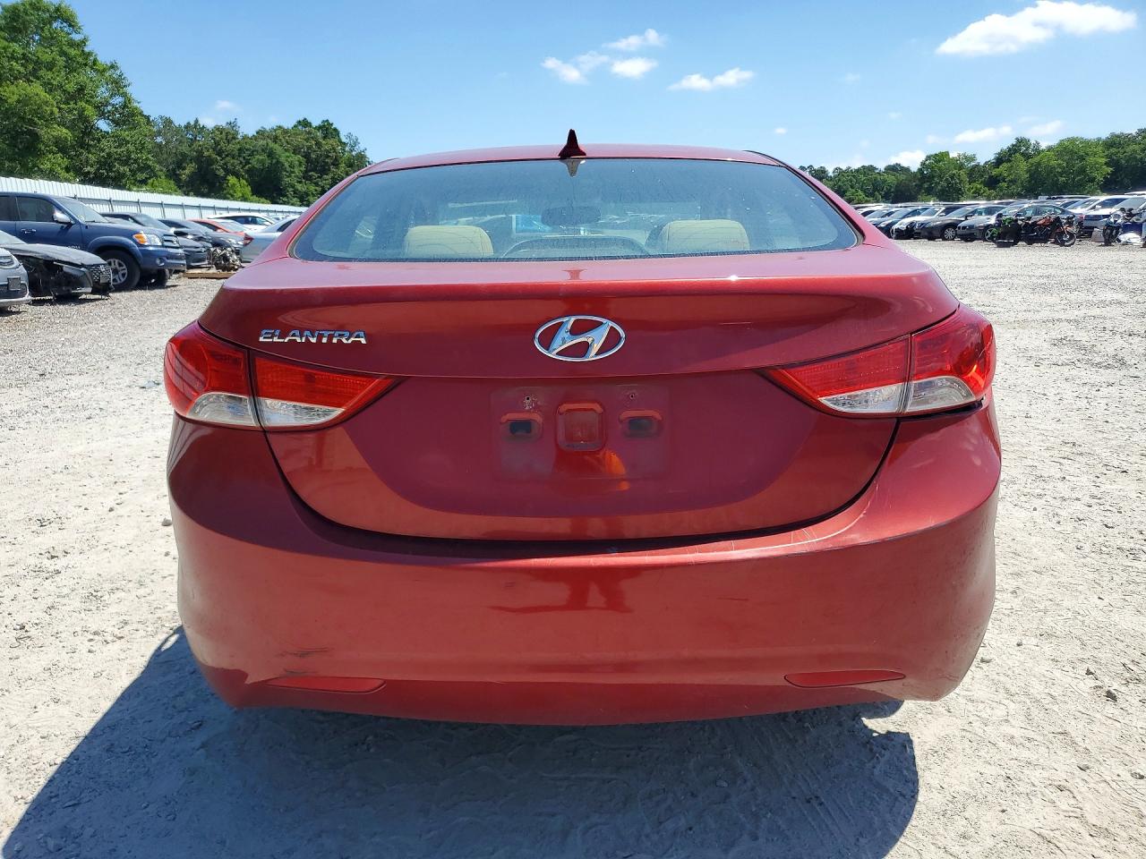 2012 Hyundai Elantra Gls Burgundy vin: KMHDH4AE3CU289119