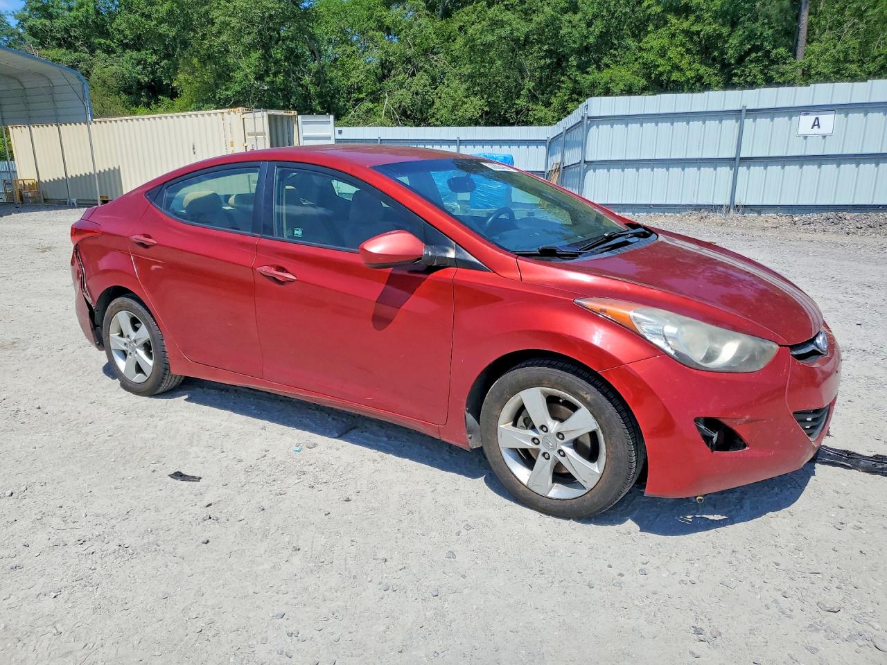 2012 Hyundai Elantra Gls Burgundy vin: KMHDH4AE3CU289119