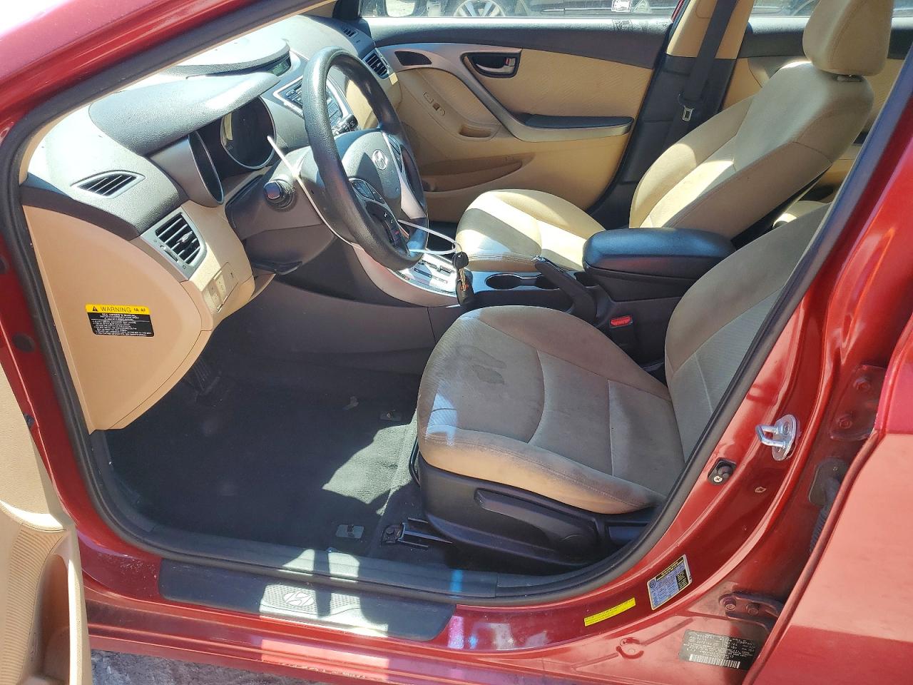2012 Hyundai Elantra Gls Burgundy vin: KMHDH4AE3CU289119