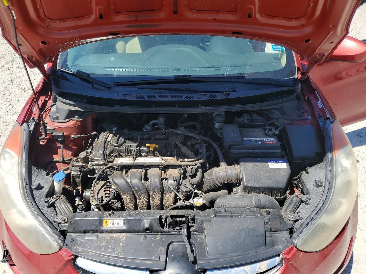2012 Hyundai Elantra Gls Burgundy vin: KMHDH4AE3CU289119