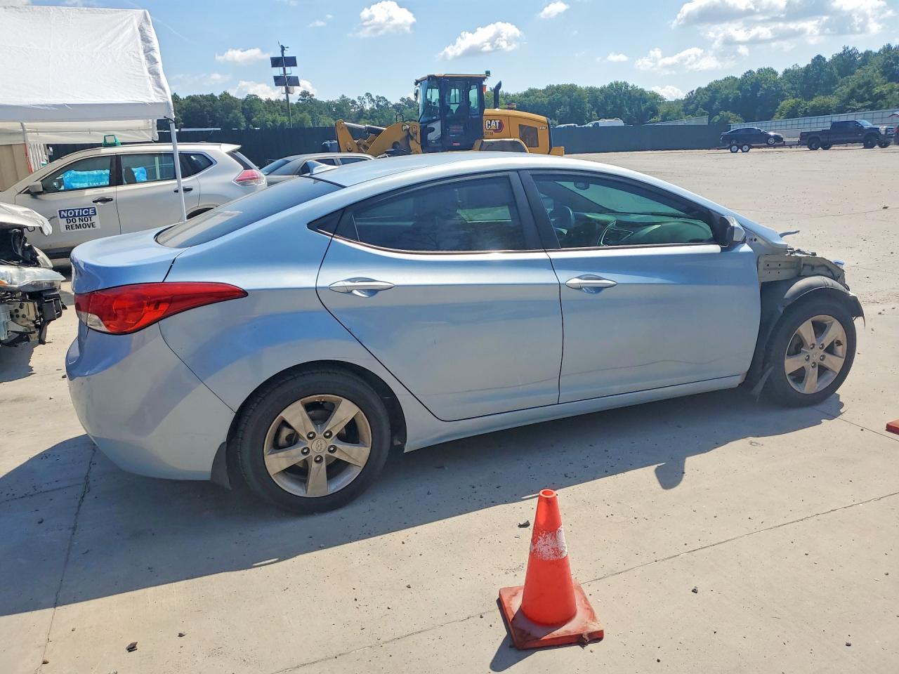 2012 Hyundai Elantra Gls Blue vin: KMHDH4AE3CU291209