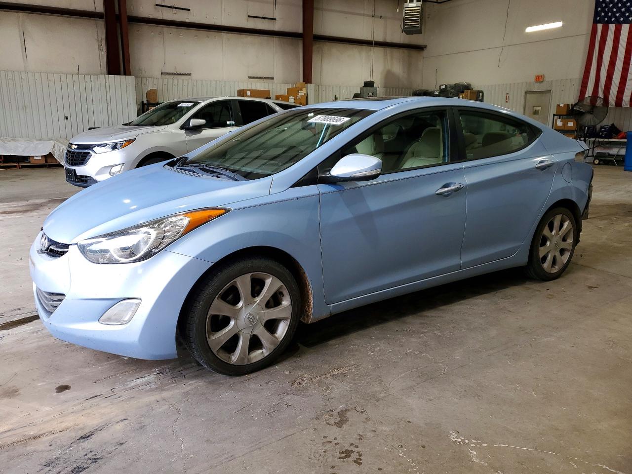 2012 Hyundai Elantra Limited Blue vin: KMHDH4AE3CU298273
