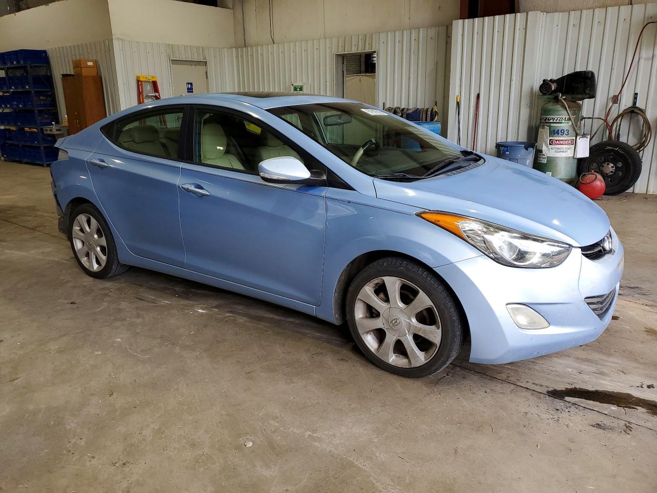 2012 Hyundai Elantra Limited Blue vin: KMHDH4AE3CU298273